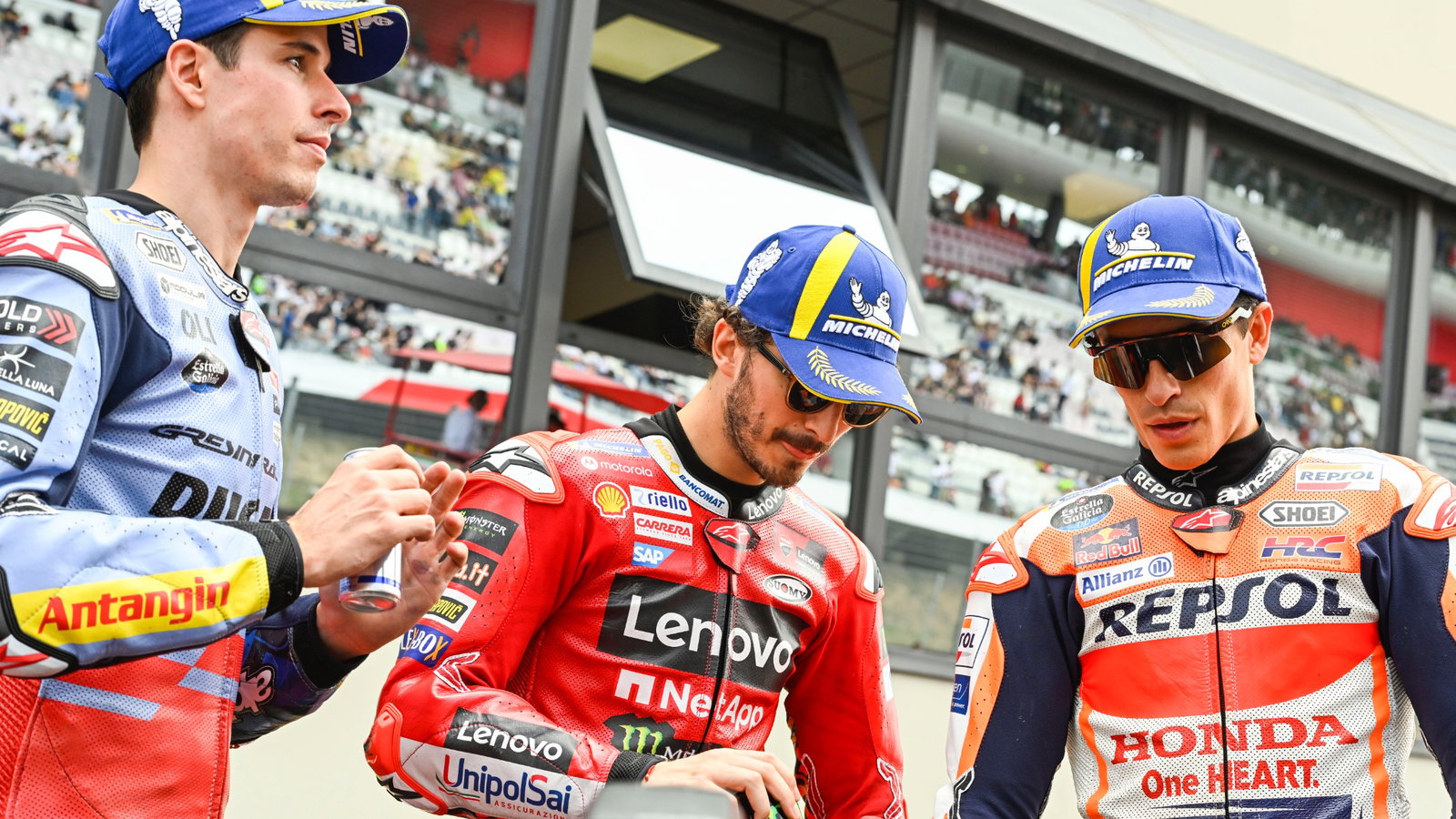 Francesco Bagnaia, Marc Marquez, Alex Marquez MotoGP Mugello