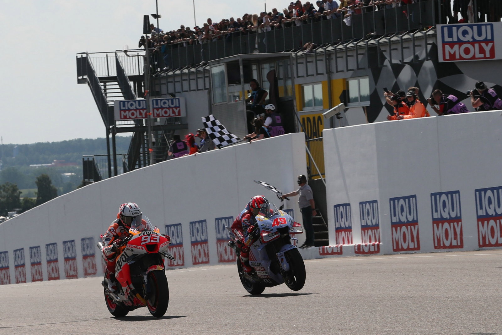 Marc Marquez, Fabio Di Giannantonio, Sprint Race, German MotoGP, 17 June