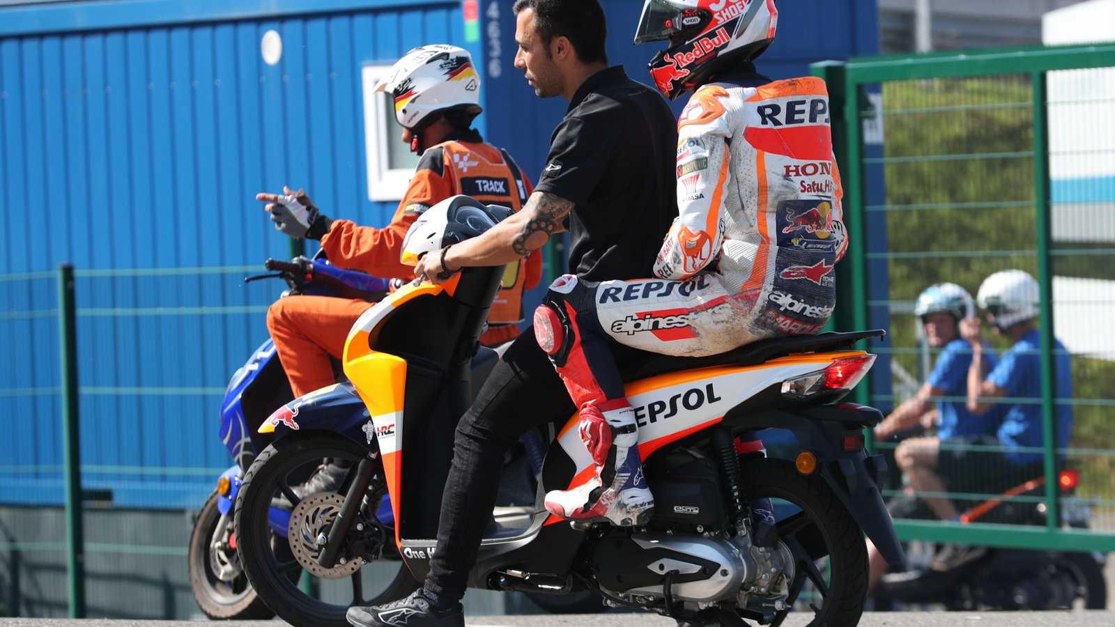 Marc Marquez after crash, German MotoGP, 18 June