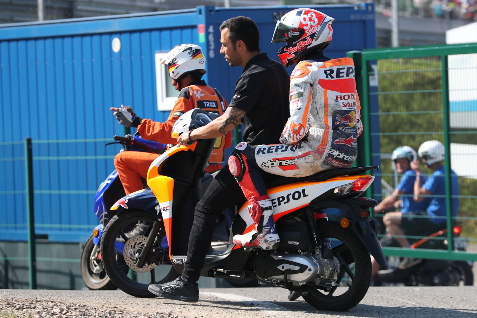 Marc Marquez after crash, German MotoGP, 18 June