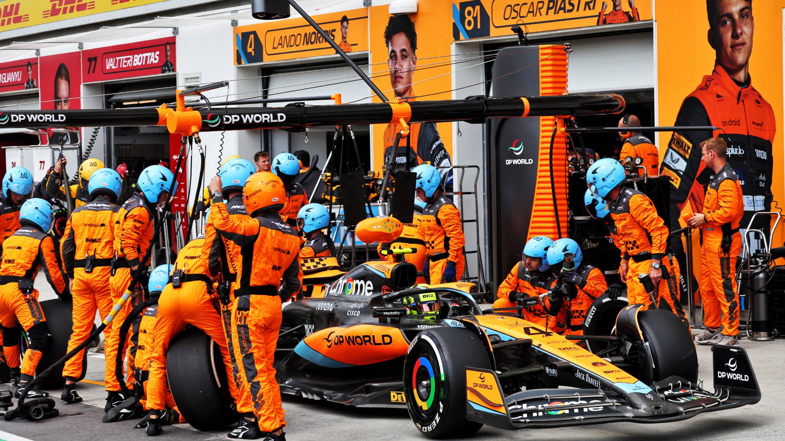 Lando Norris (GBR) McLaren MCL60 makes a pit stop. Formula 1 World Championship, Rd 9, Canadian Grand Prix, Montreal,
