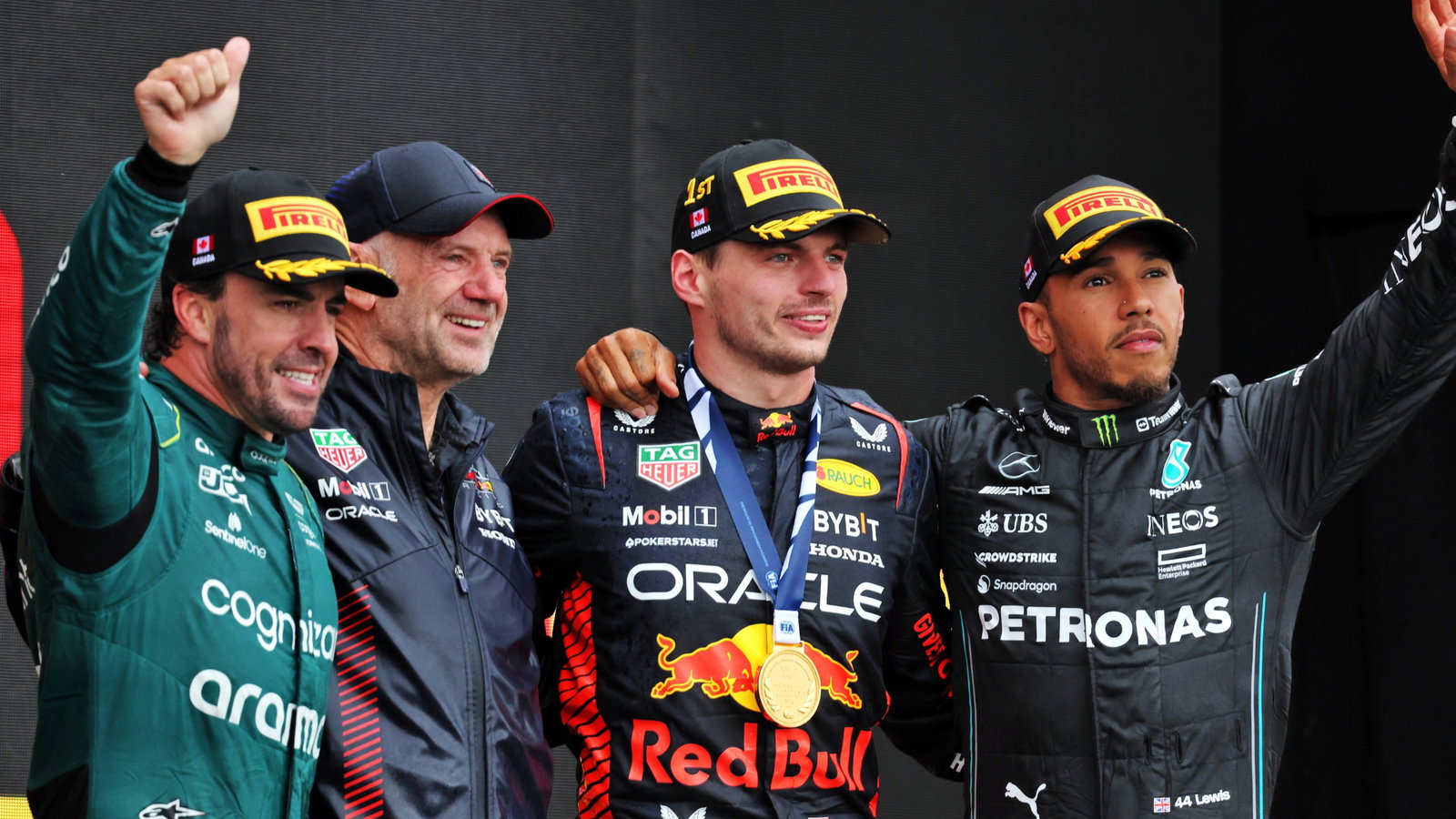 The podium (L to R): Fernando A