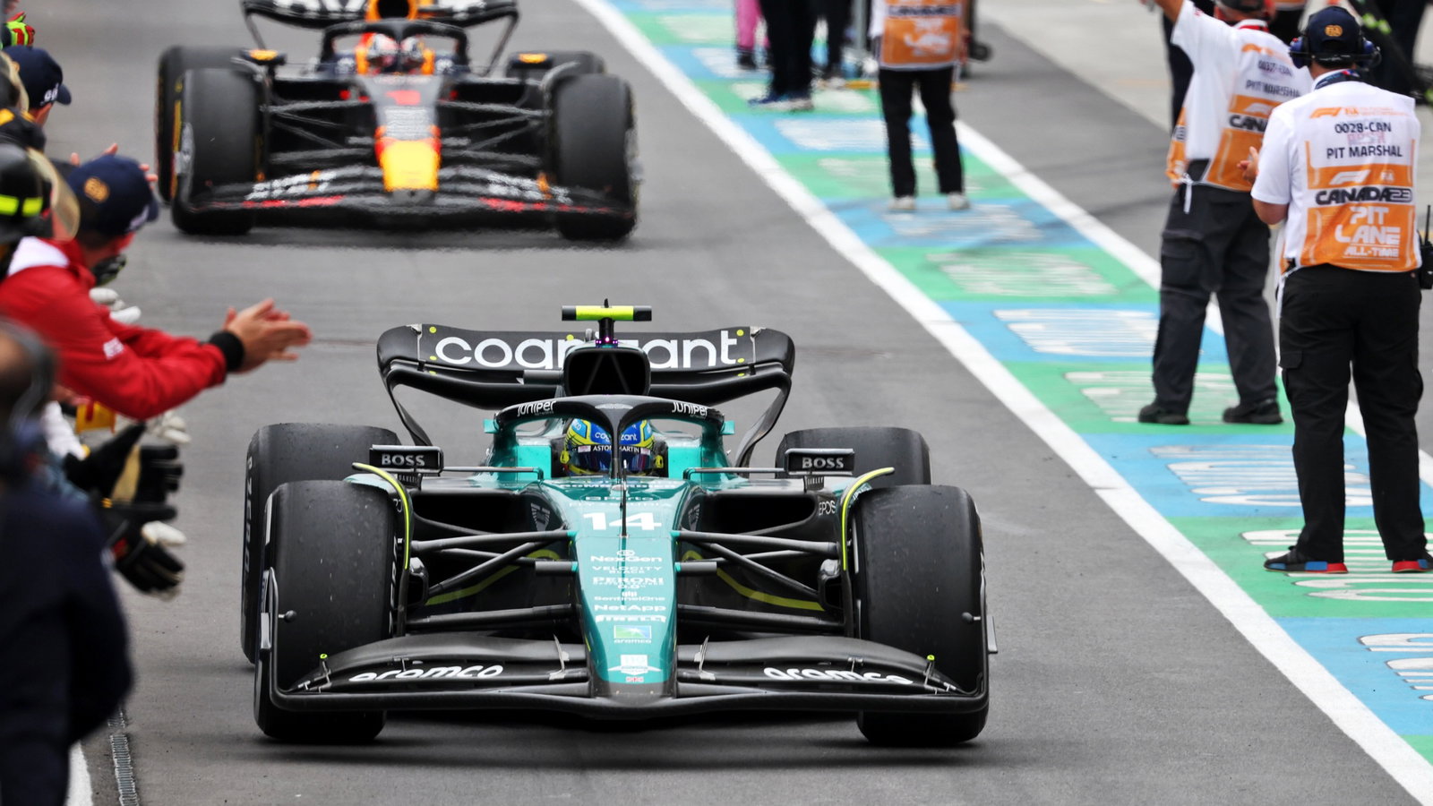 Second placed Fernando Alonso (ES