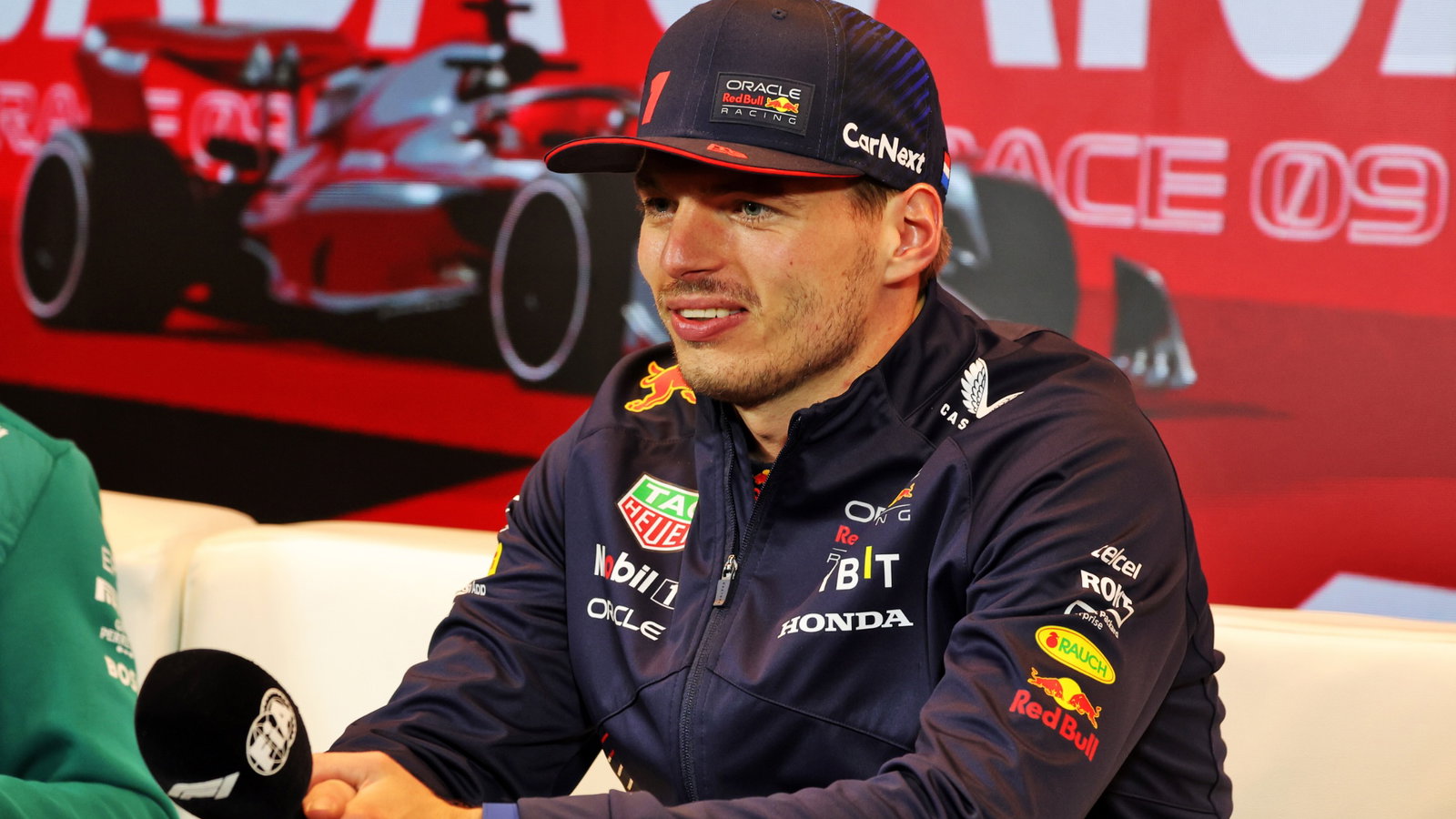 Max Verstappen (NLD) Red Bull Racing in the post race FIA Press Conference. Formula 1 World Championship, Rd 9, Canadian