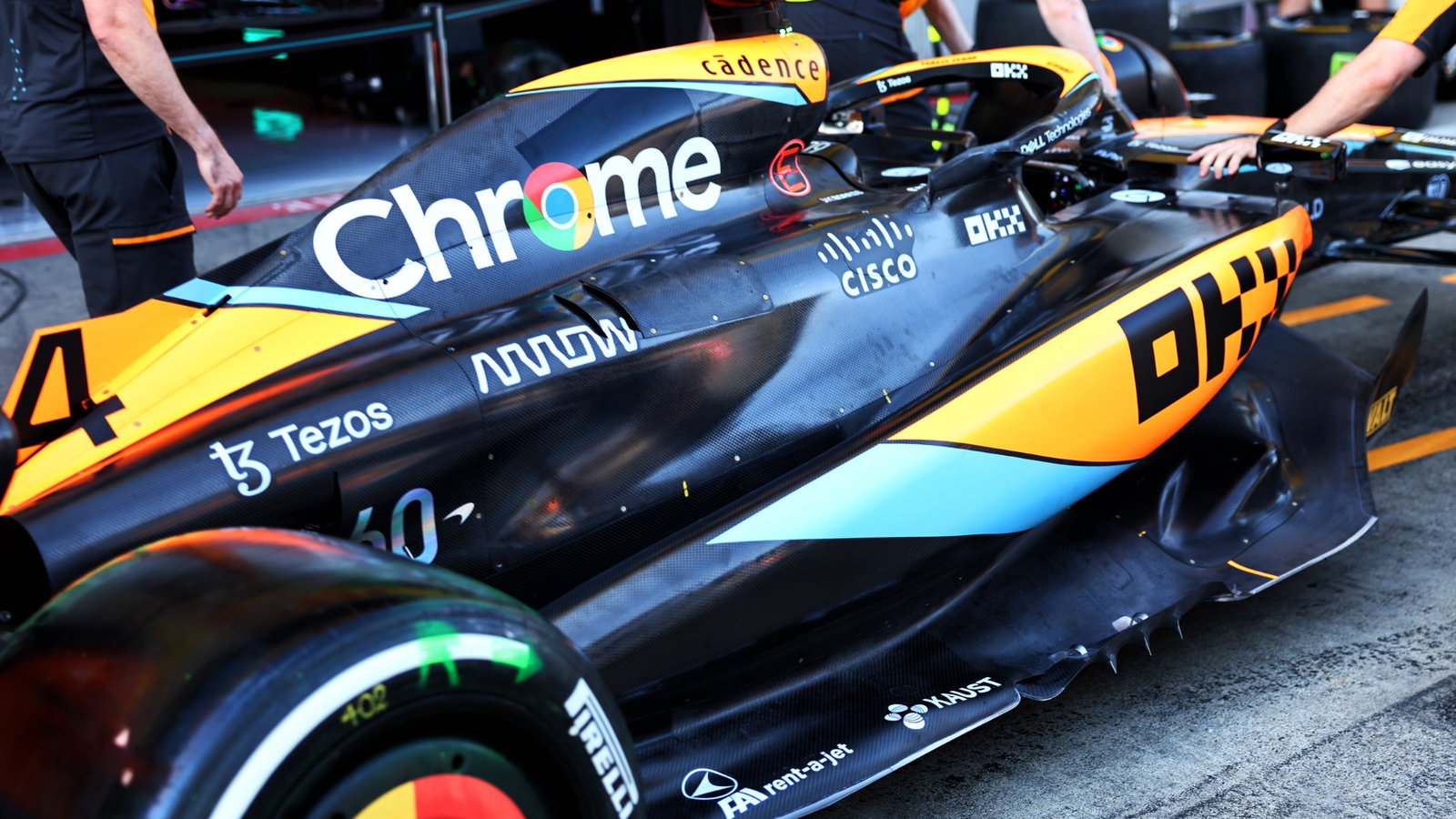 McLaren MCL60 floor, sidepod, and engine cover detail. Formula 1 World Championship, Rd 10, Austrian Grand Prix,