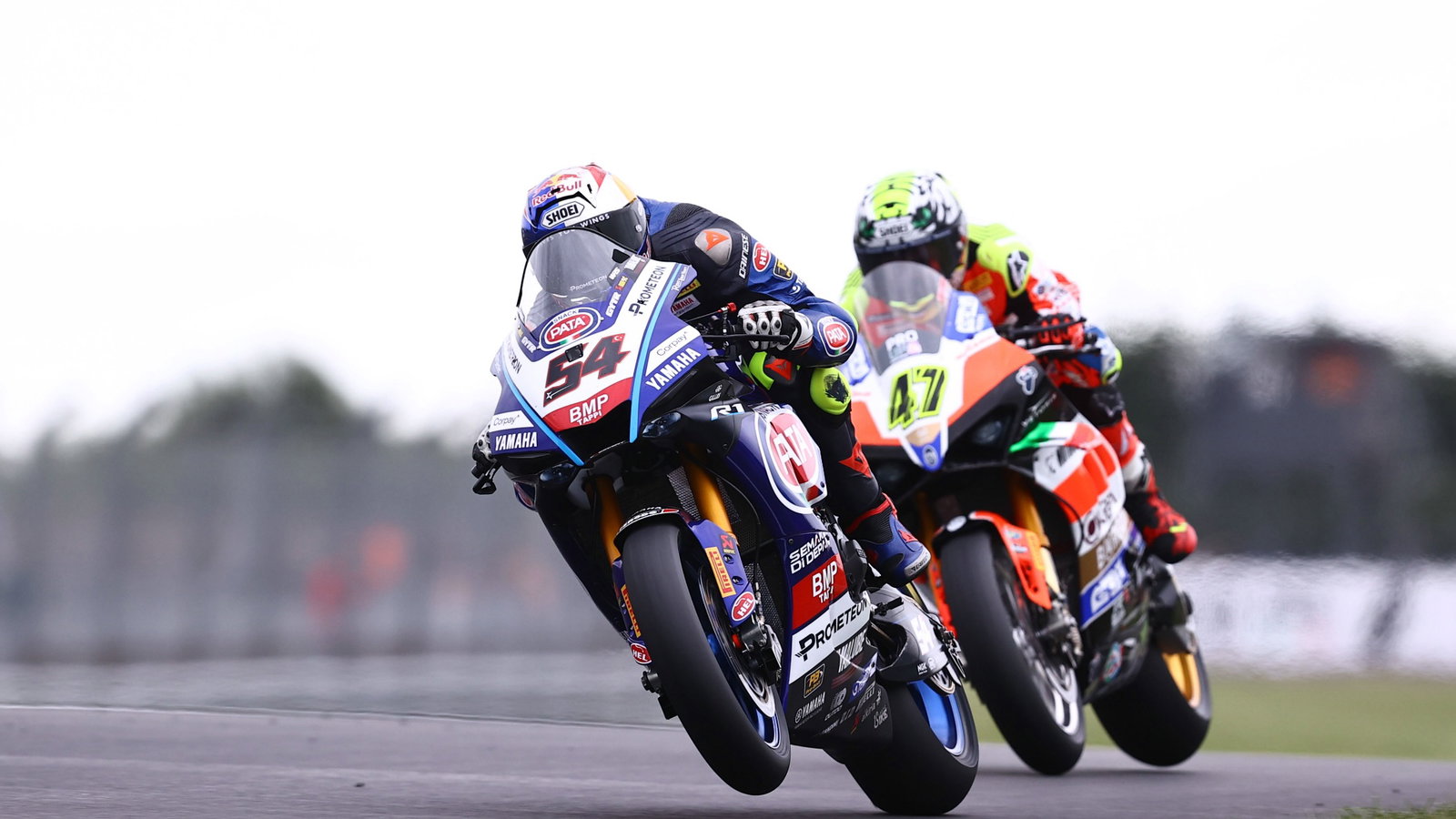 Toprak Razgatlioglu Yamaha, Axel Bassani Ducati, WorldSBK Donington Park 2023