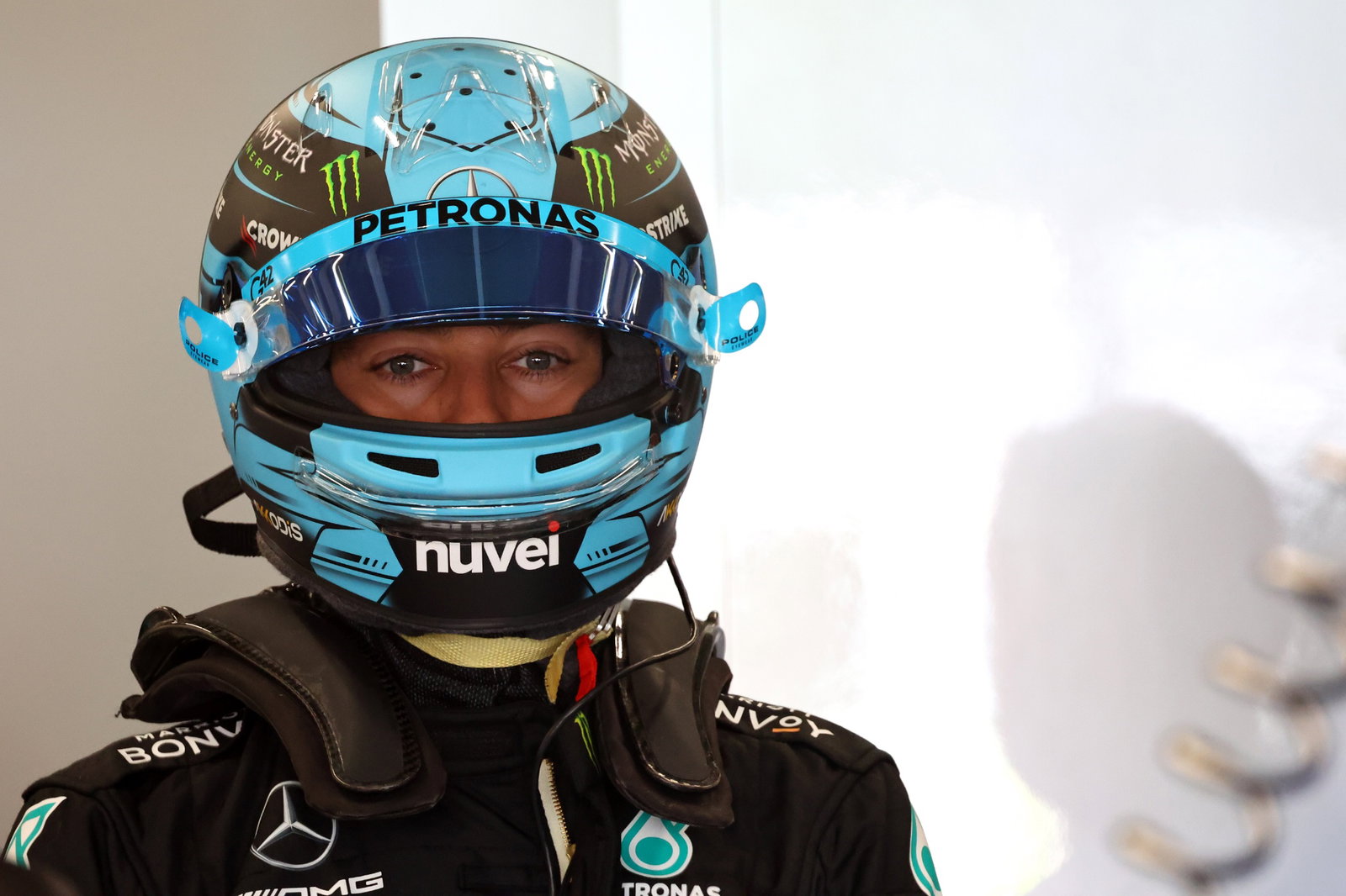 George Russell (GBR ) Mercedes AMG F1.Kejuaraan Dunia Formula 1, Rd 11, Grand Prix Inggris, Silverstone, Inggris,