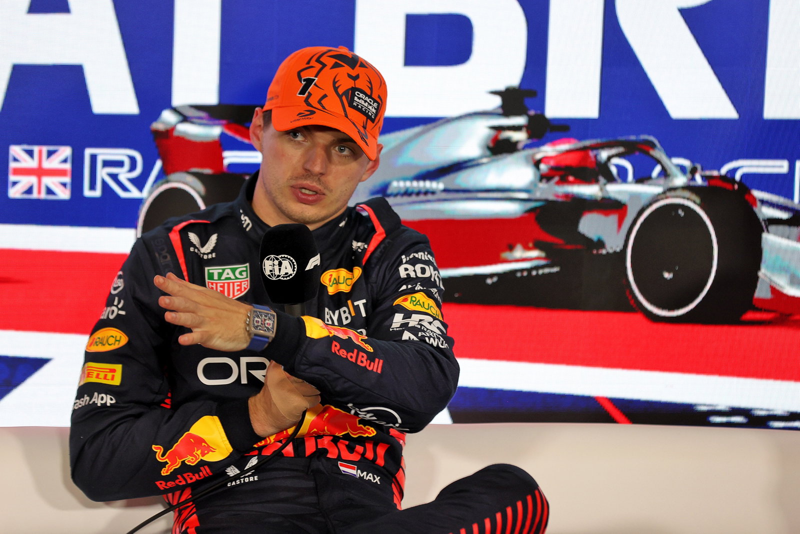 Max Verstappen (NLD) Red Bull Racing in the post qualifying FIA Press Conference. Formula 1 World Championship, Rd 11,