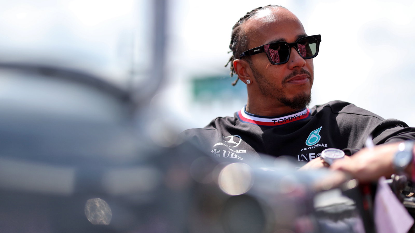 Lewis Hamilton (GBR) Mercedes AMG F1 on the drivers' parade. Formula 1 World Championship, Rd 11, British Grand Prix,