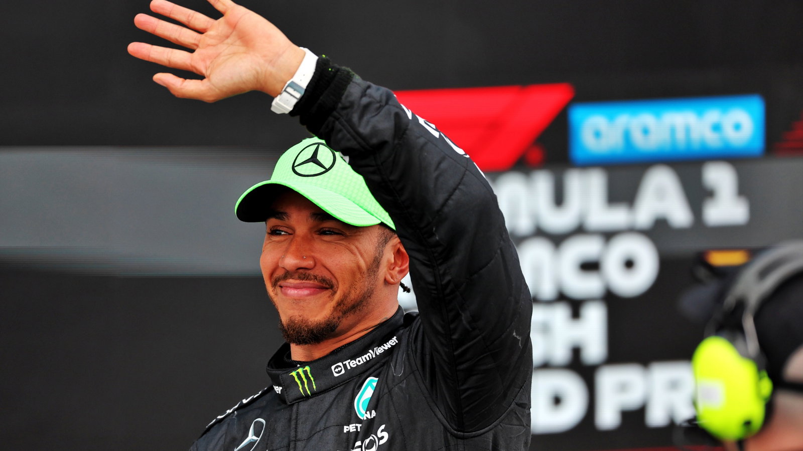 Lewis Hamilton (GBR) Mercedes AMG F1 in parc ferme. Formula 1 World Championship, Rd 11, British Grand Prix, Silverstone,