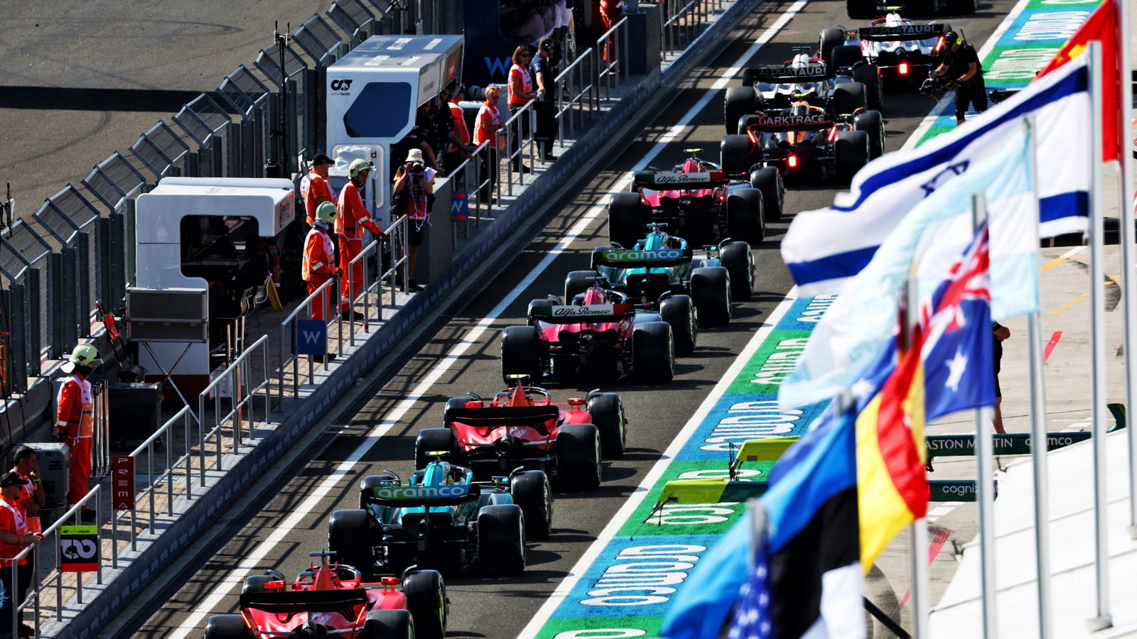Charles Leclerc (MON) Ferrari SF-23 at the end of the queue in the pit lane. Formula 1 World Championship, Rd 12,