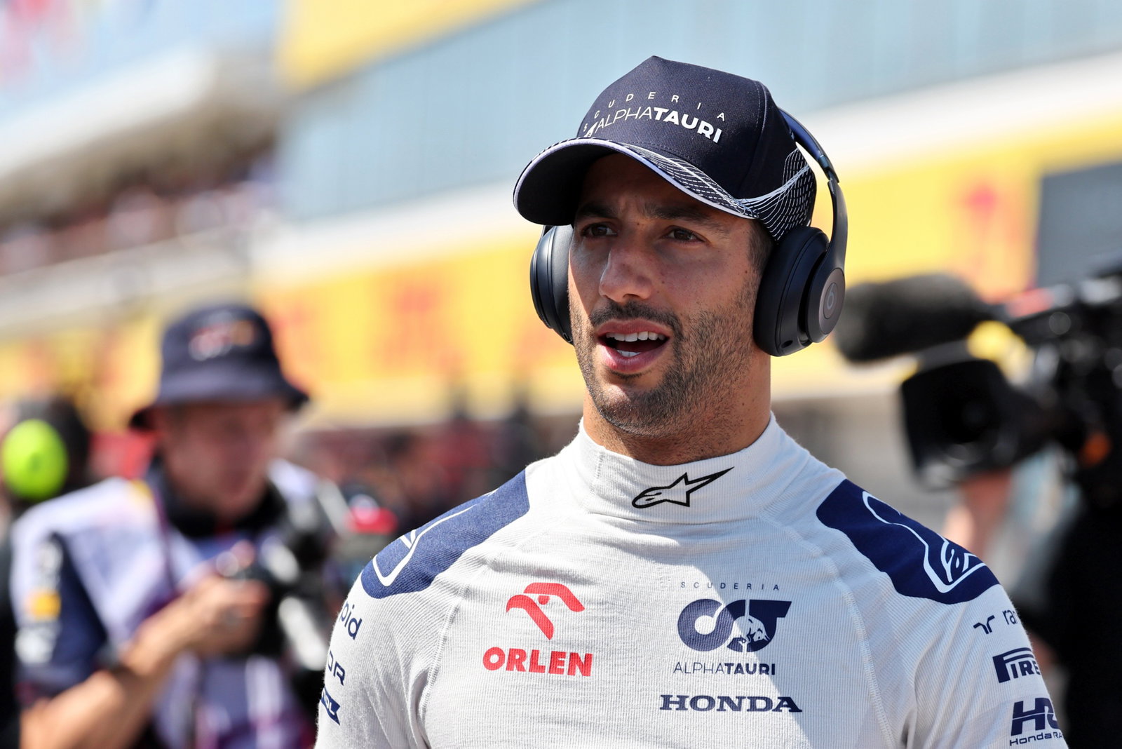 Daniel Ricciardo (AUS) AlphaTauri on the gr