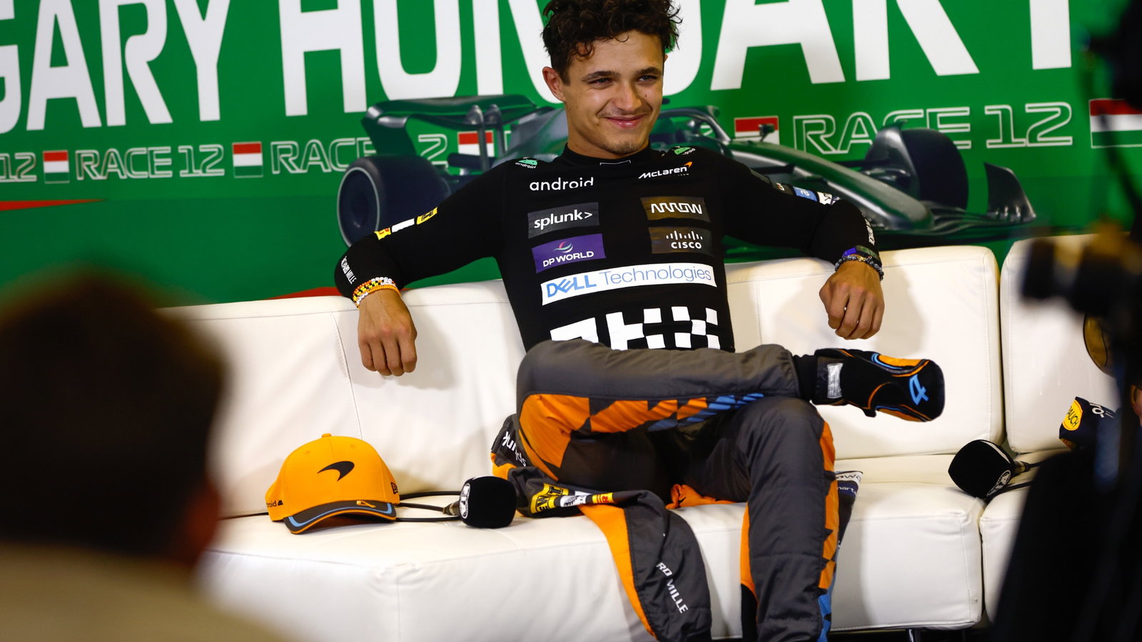 Lando Norris (GBR) McLaren in the post 