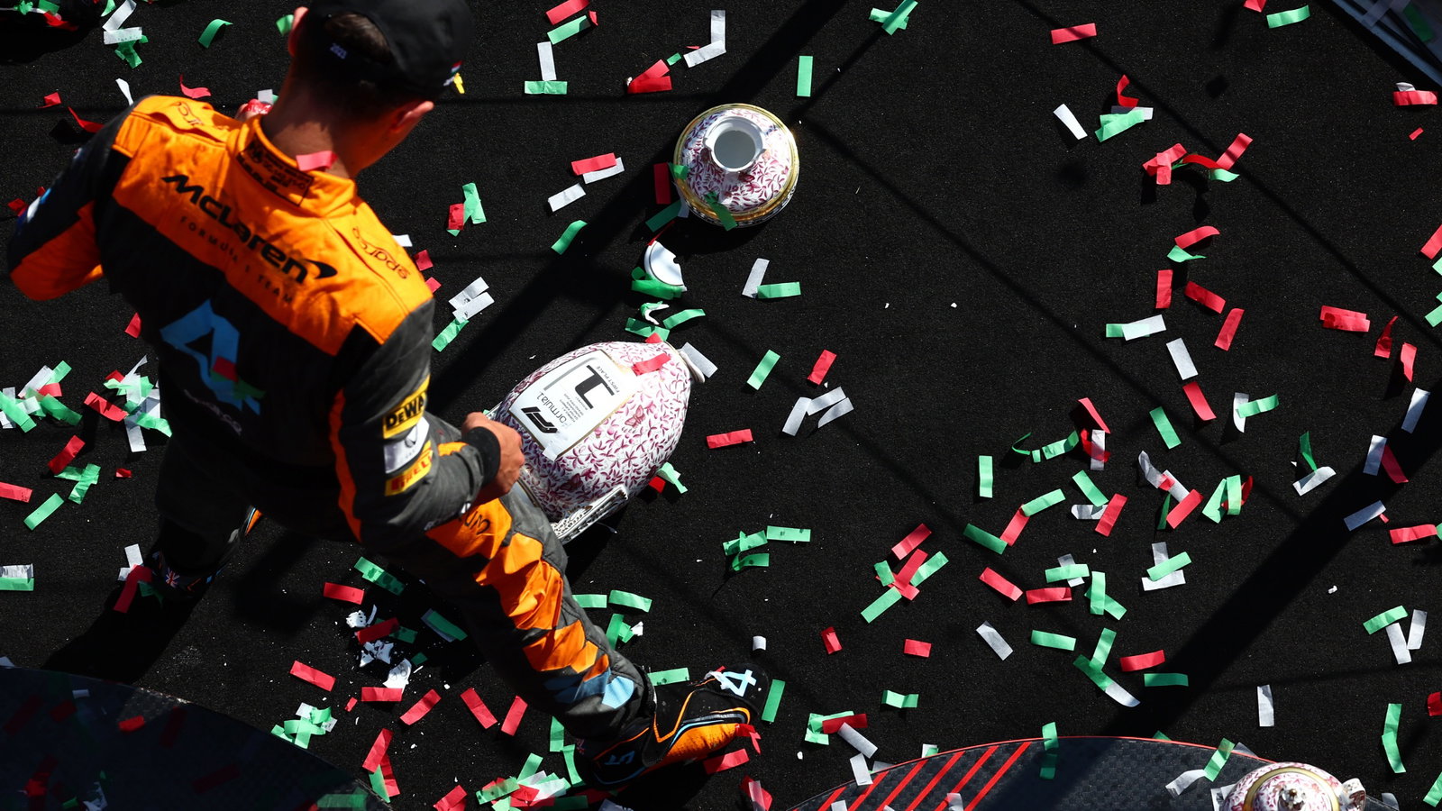 Lando Norris (GBR) McLaren looks at 