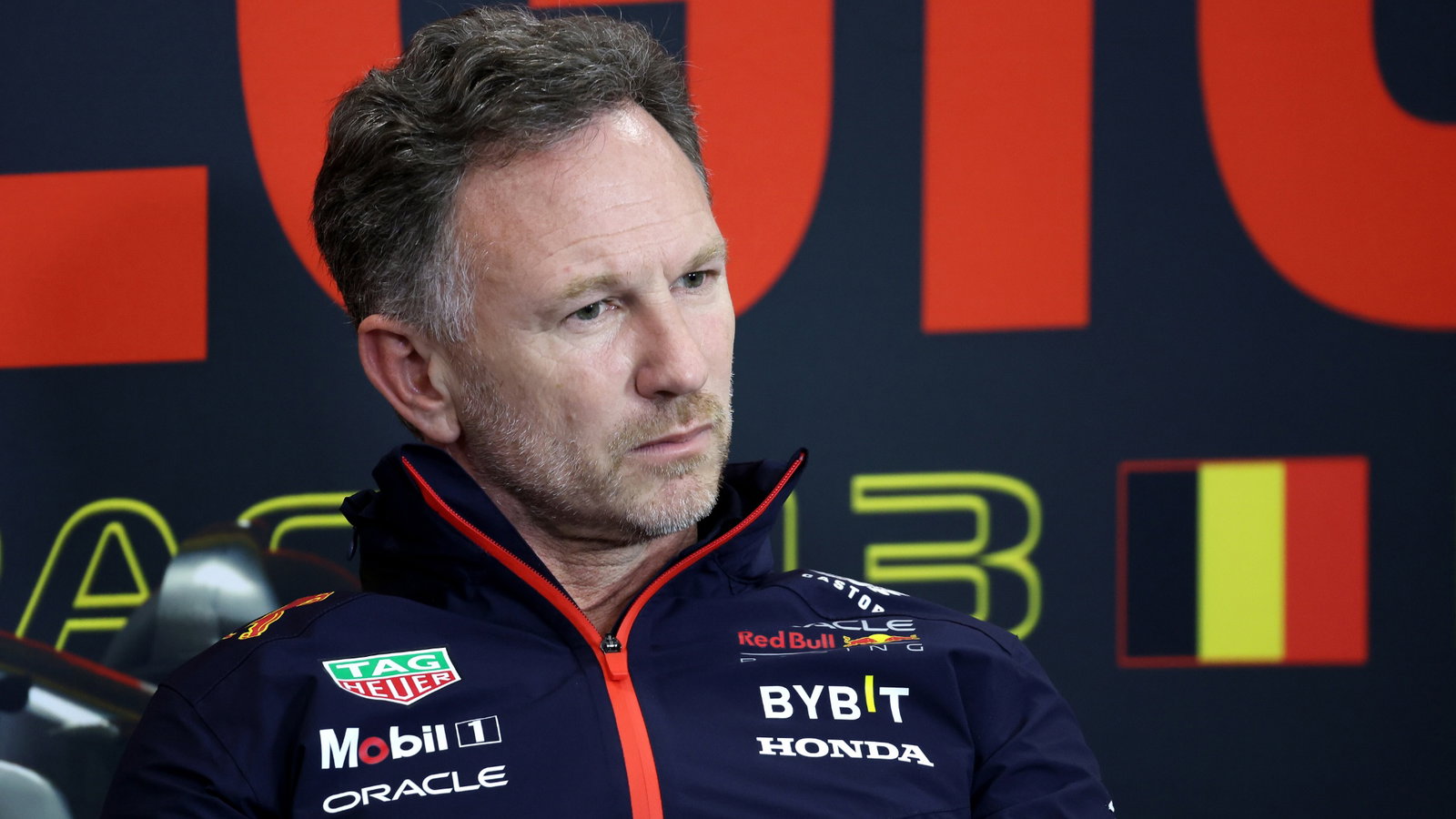 Christian Horner (GBR) Red Bull Racing Team Principal in the FIA Press Conference. Formula 1 World Championship, Rd 13,