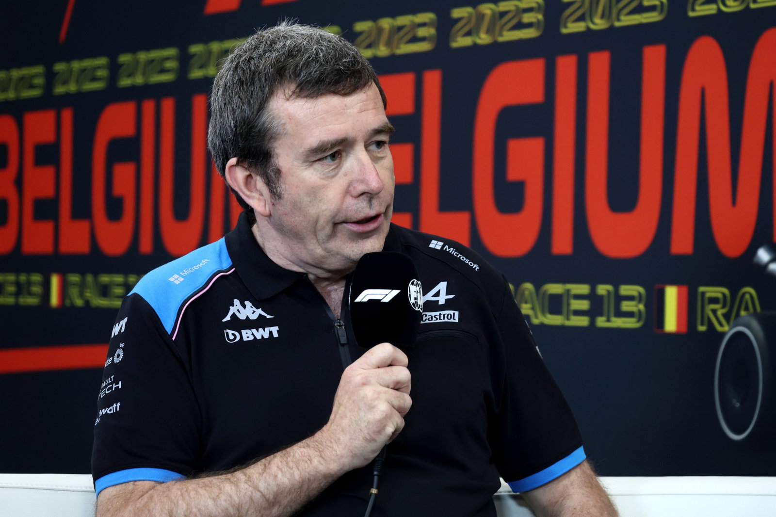 Bruno Famin (FRA) Alpine Motorsports Vice President in the FIA Press Conference. Formula 1 World Championship, Rd 13,