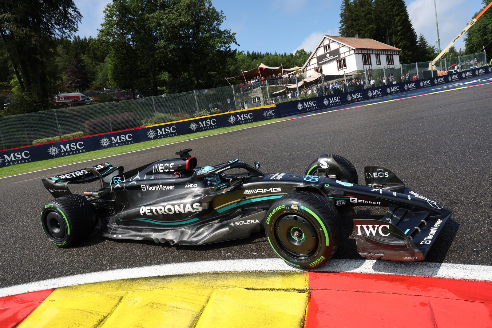 George Russell (GBR) Mercedes AMG F1 W14. Formula 1 World Championship, Rd 13, Belgian Grand Prix, Spa Francorchamps,