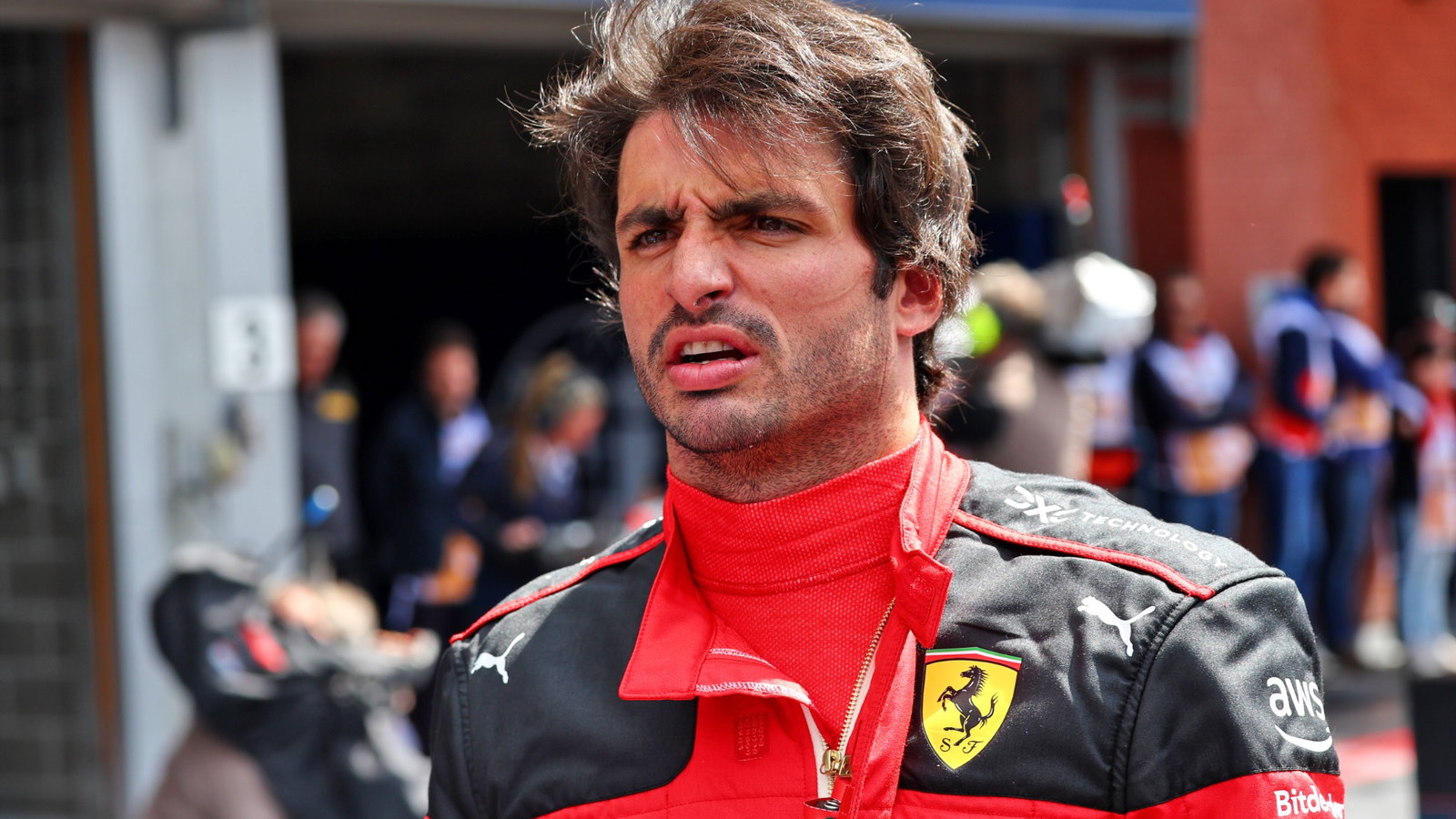 Third placed Carlos Sainz Jr (ESP) Ferrari in Sprint Qualifying parc ferme. Formula 1 World Championship, Rd 13, Belgian