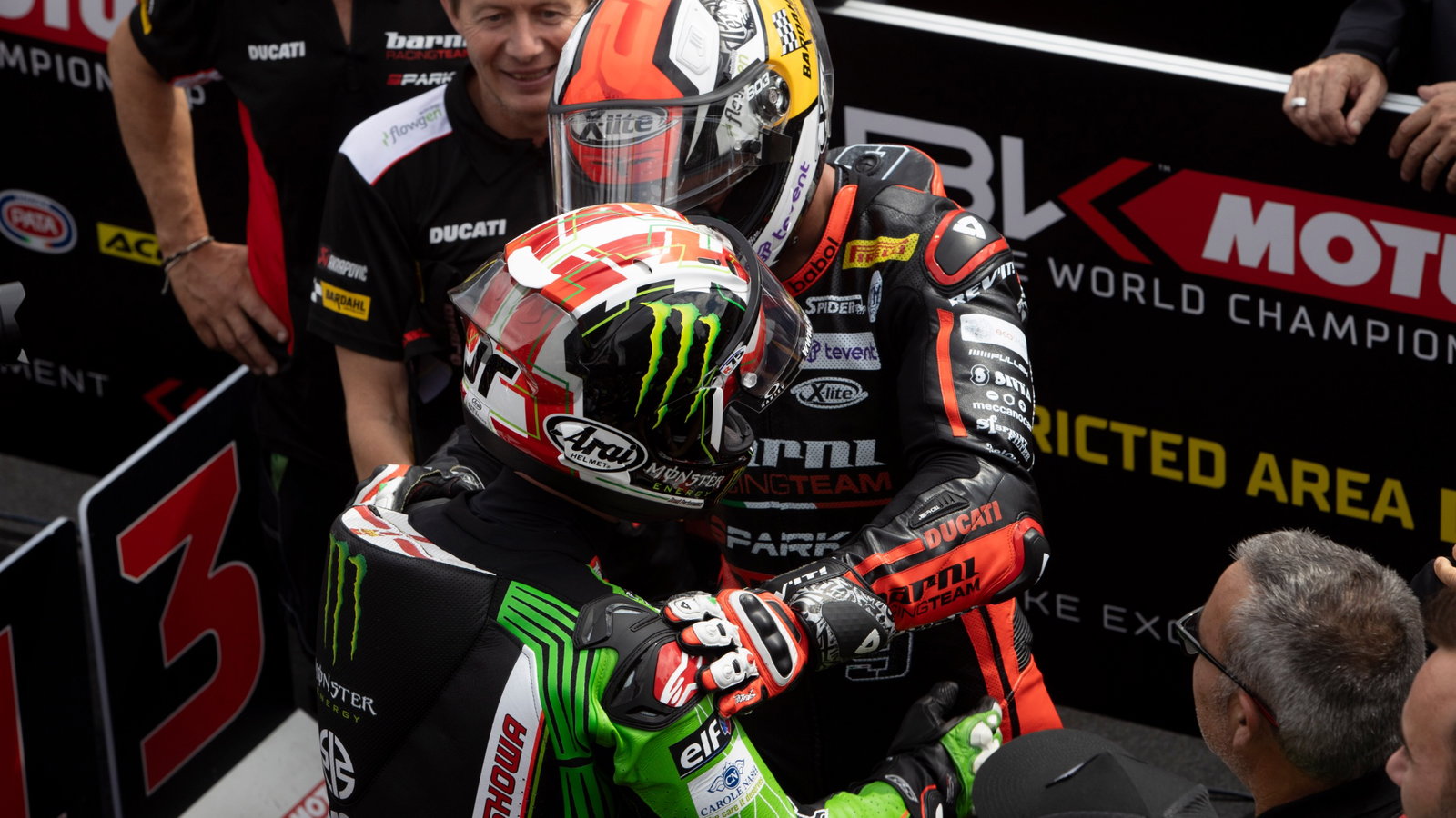 Danilo Petrucci Barni Ducati, Jonathan Rea Kawasaki WorldSBK Most 2023