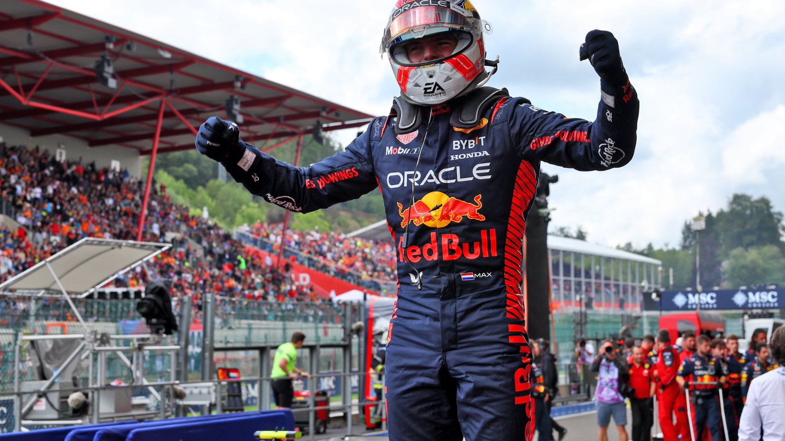 Race winner Max Verstappen