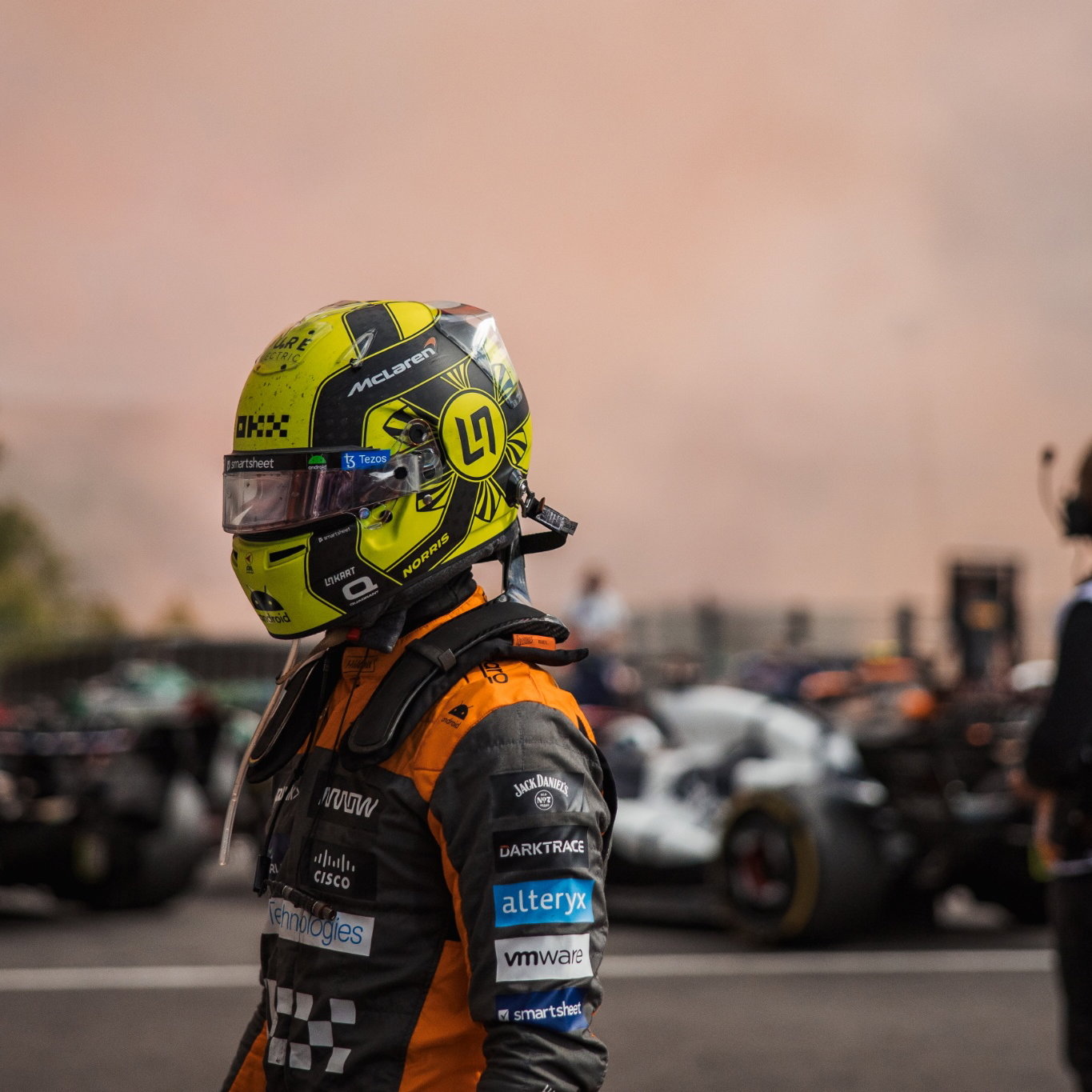 Lando Norris (GBR) McLaren in parc ferme. Formula 1 World Championship, Rd 13, Belgian Grand Prix, Spa Francorchamps,