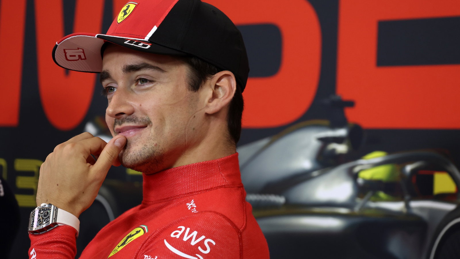 Charles Leclerc (MON) Ferrari in the post race FIA Press Conference. Formula 1 World Championship, Rd 13, Belgian Grand