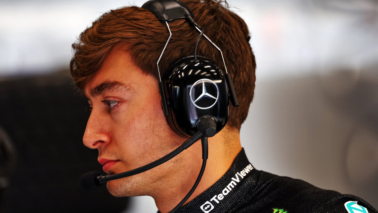 George Russell (GBR) Mercedes AMG F1 on the grid. Formula 1 World Championship, Rd 13, Belgian Grand Prix, Spa
