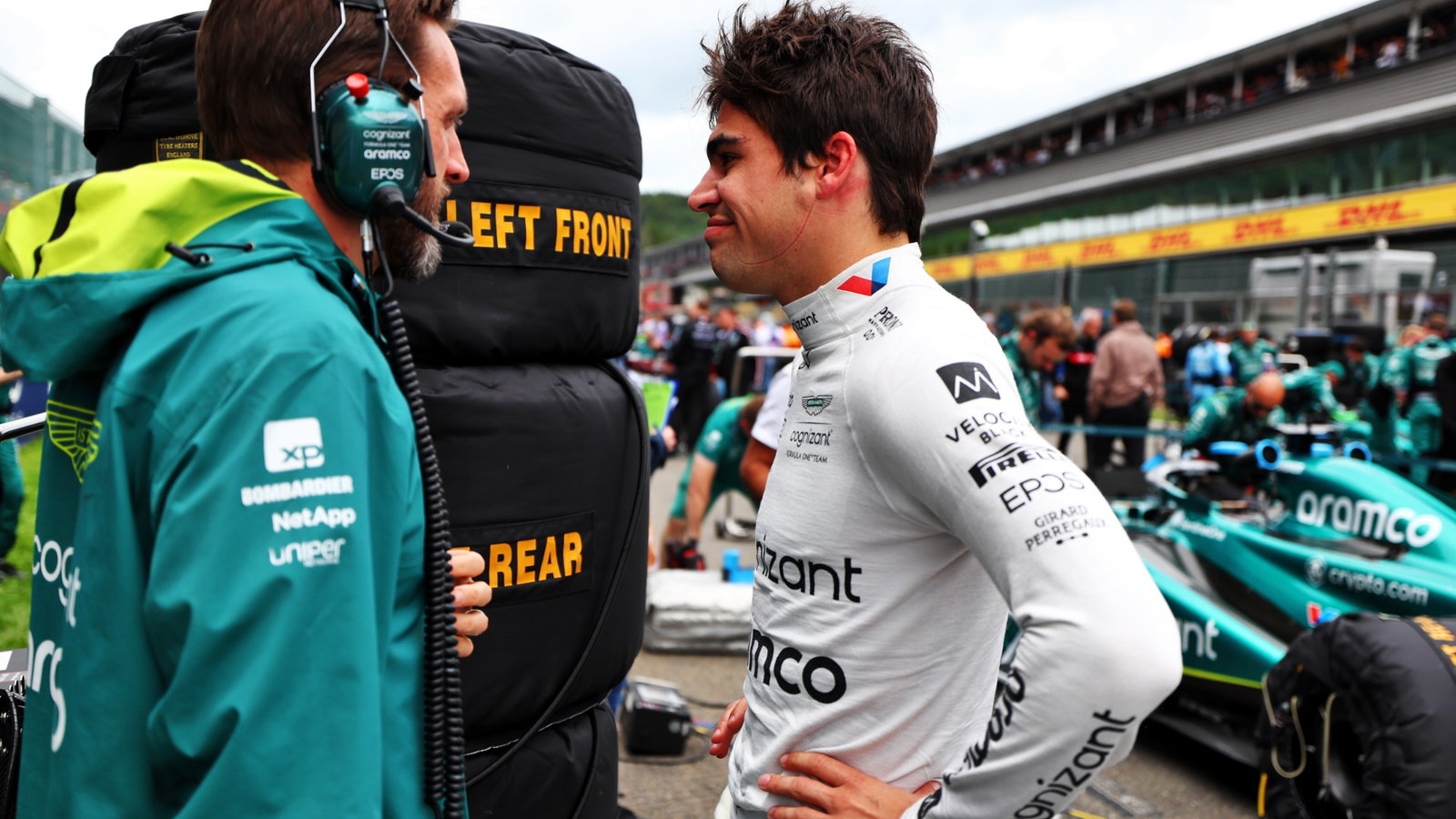 Lance Stroll (CDN) Aston Martin F1 Team on the grid. Formula 1 World Championship, Rd 13, Belgian Grand Prix, Spa