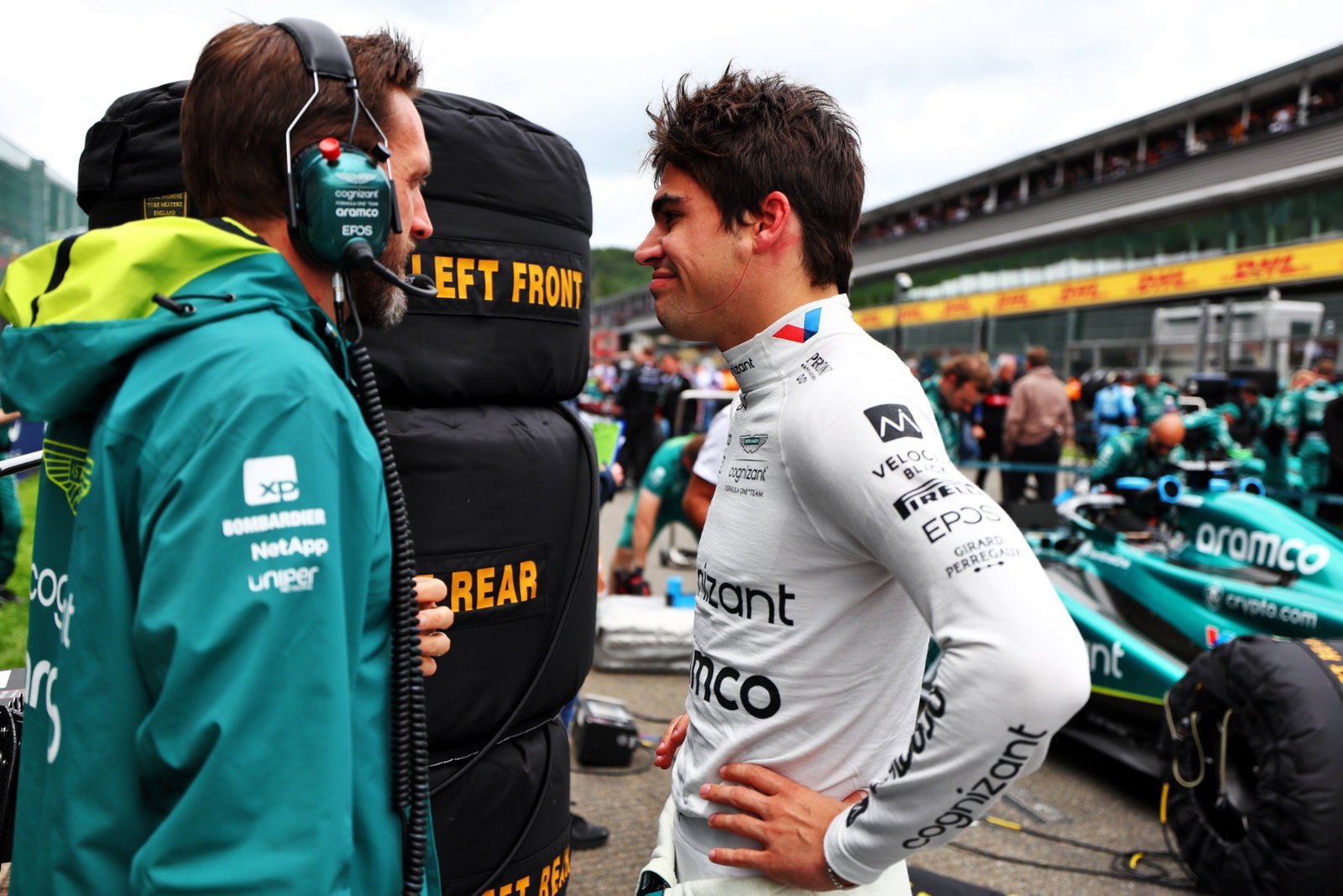 Lance Stroll (CDN) Aston Martin F1 Team on the grid. Formula 1 World Championship, Rd 13, Belgian Grand Prix, Spa
