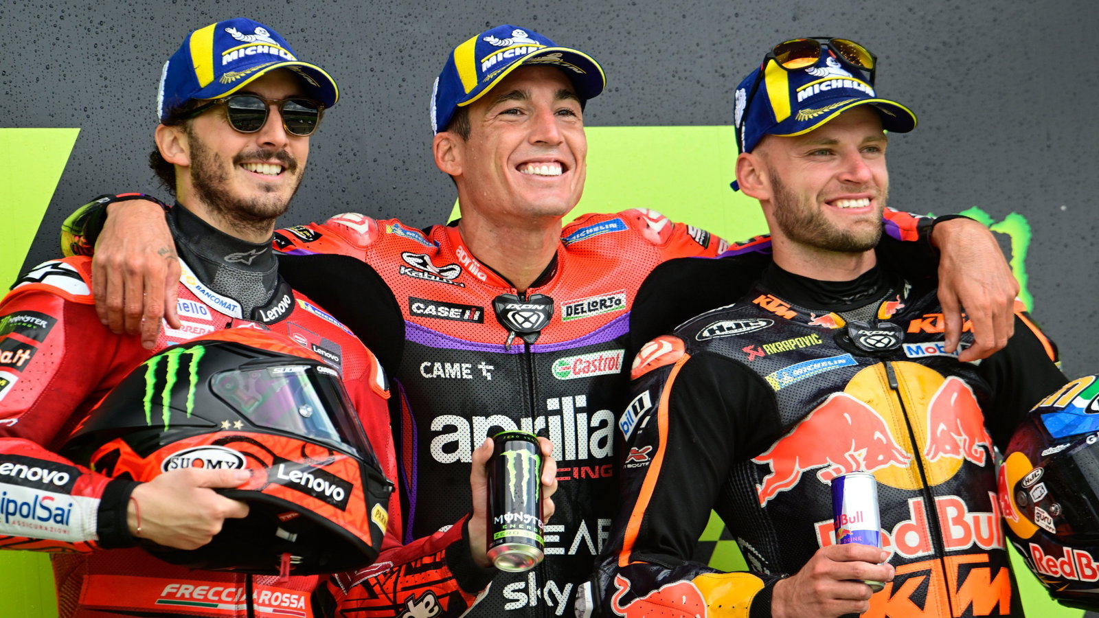 Francesco Bagnaia, Aleix Espargaro, Brad Binder, MotoGP race , British MotoGP 6 August