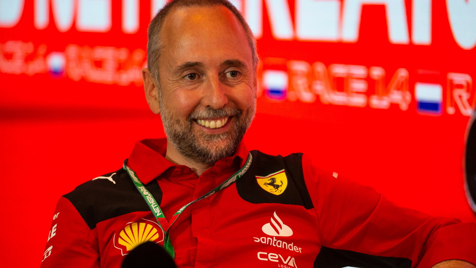 Enrico Cardile (ITA) Ferrari Head of the Chassis Area in the FIA Press Conference. Formula 1 World Championship, Rd 14,