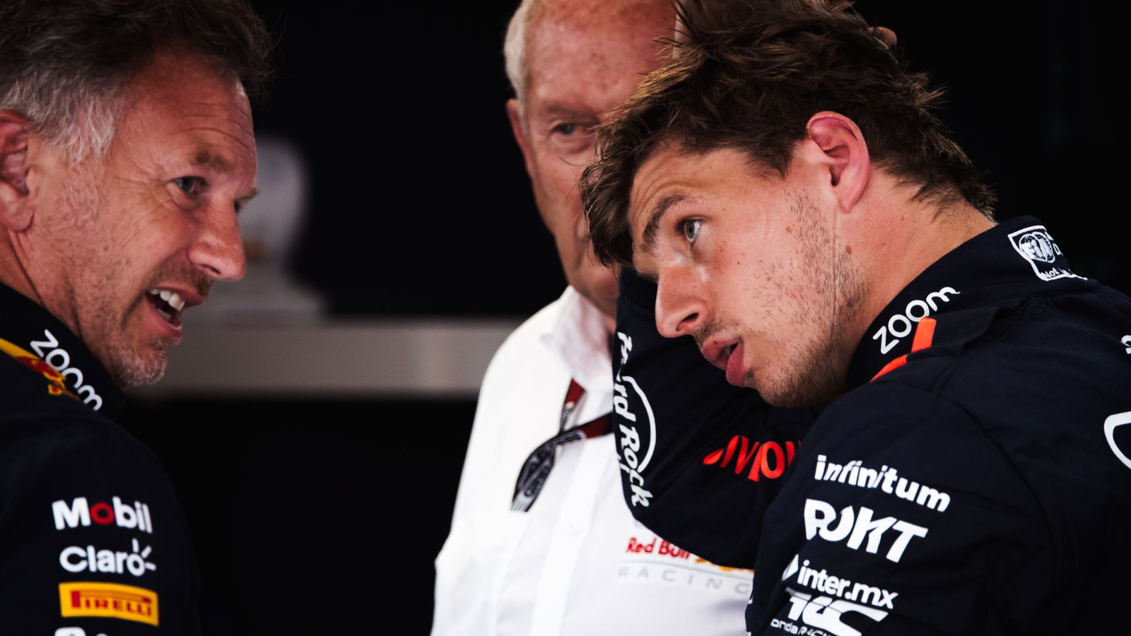 (L to R): Christian Horner (GBR) Red Bull Racing Team Principal with Dr Helmut Marko (AUT) Red Bull Motorsport Consultant