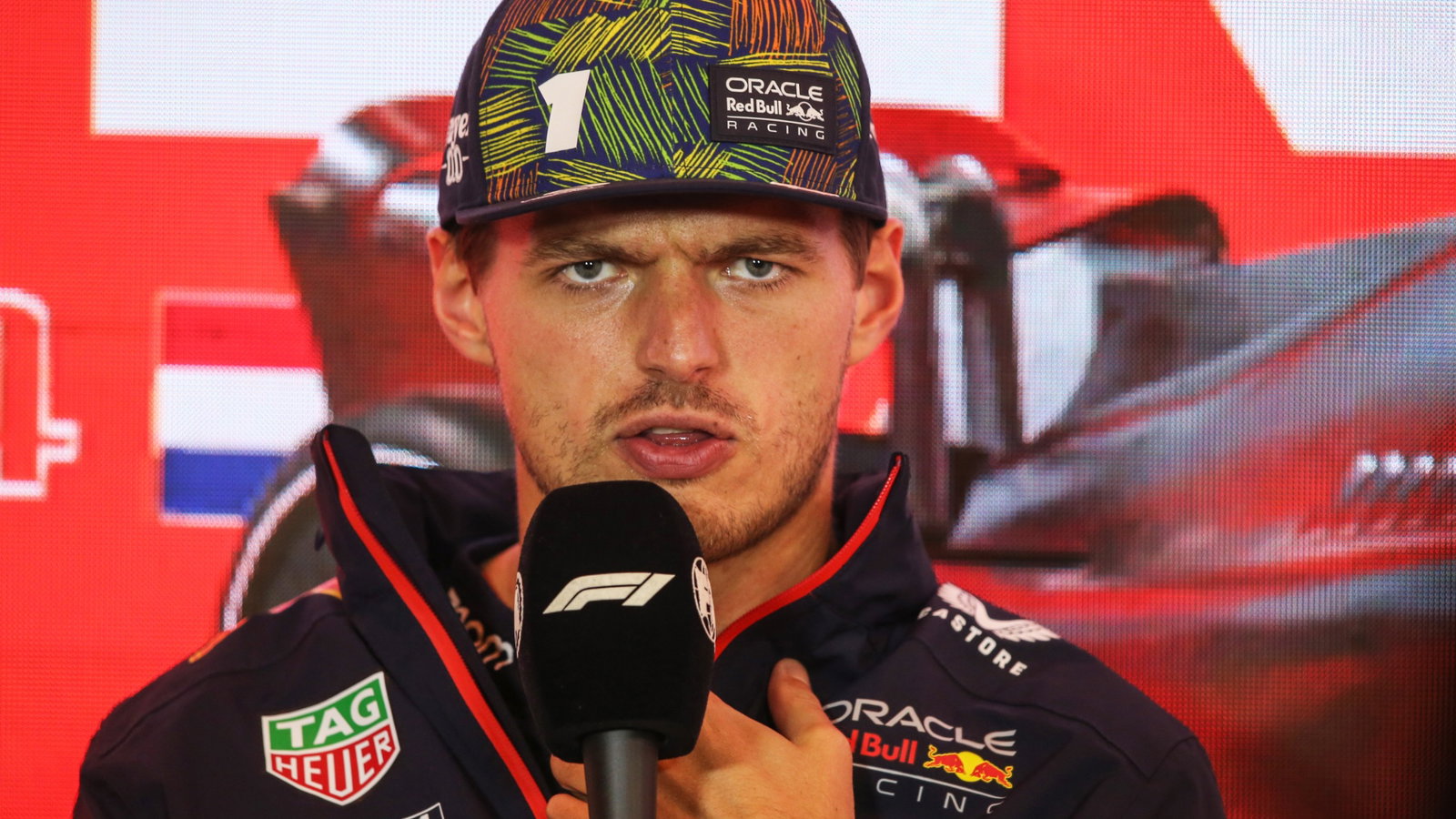 Max Verstappen (NLD) Red Bull Racing in the post race FIA Press Conference. Formula 1 World Championship, Rd 14, Dutch