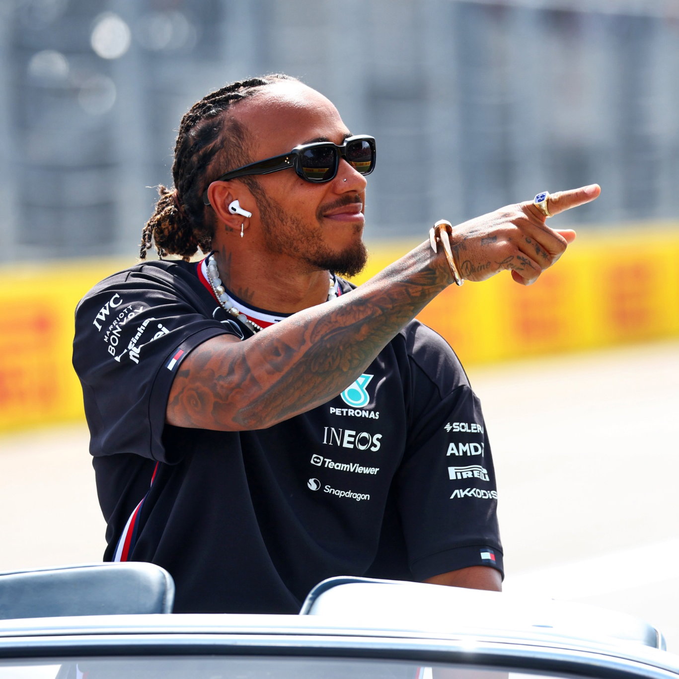 Lewis Hamilton (GBR) Mercedes AMG F1 on the drivers' parade. Formula 1 World Championship, Rd 15, Italian Grand Prix,