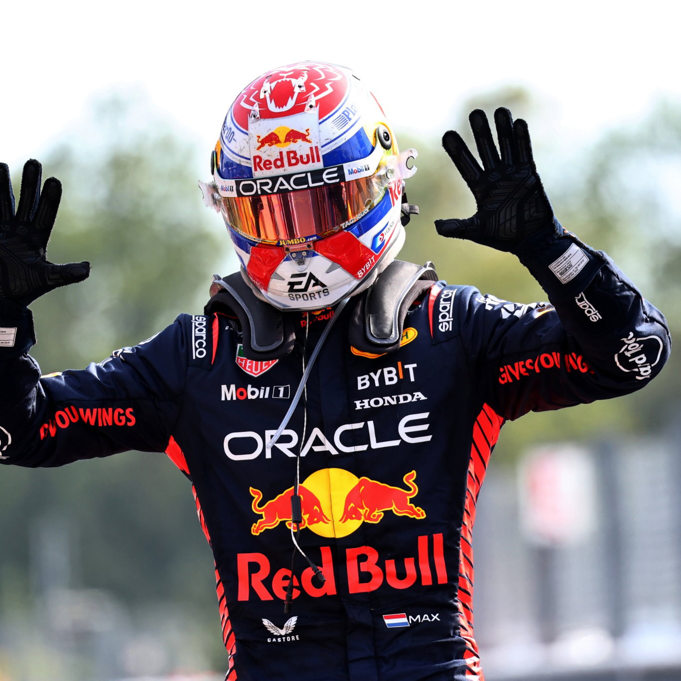 Race winner Max Verstappen (NLD) Red Bull Racing celebrates in parc ferme. Formula 1 World Championship, Rd 15, Italian