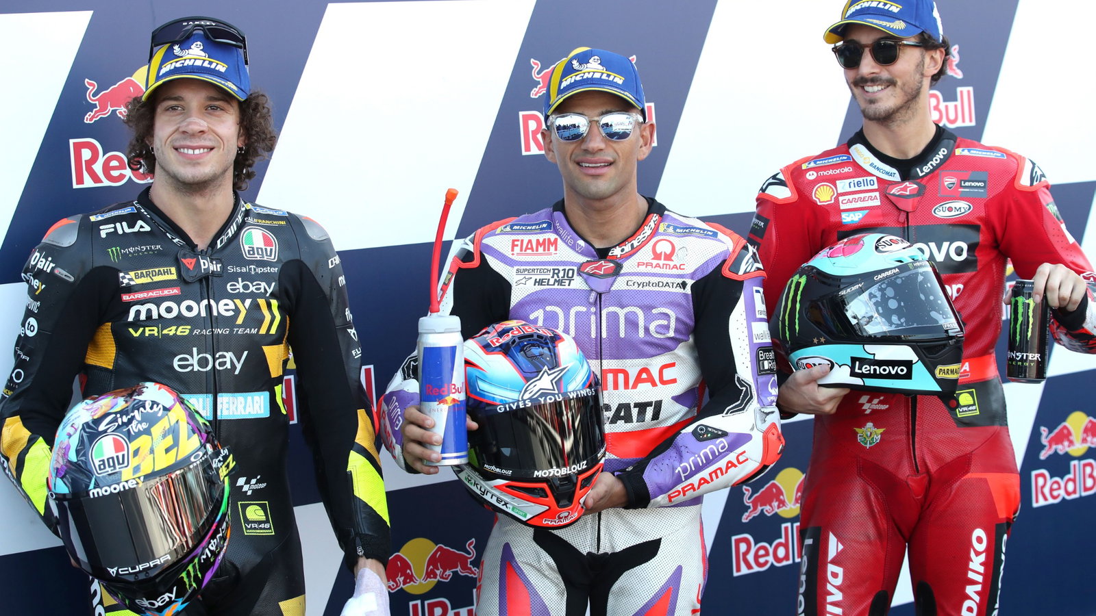 Marco Bezzecchi, Francesco Bagnaia, Jorge Martin, MotoGP, San Marino MotoGP, 9 September