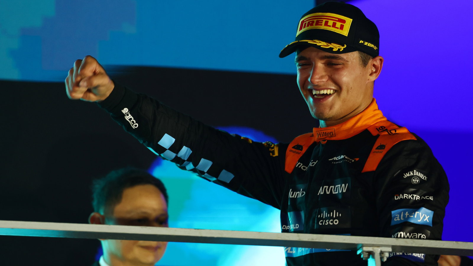 2nd place Lando Norris (GBR) McLaren. Formula 1 World Championship, Rd 16, Singapore Grand Prix, Marina Bay Street