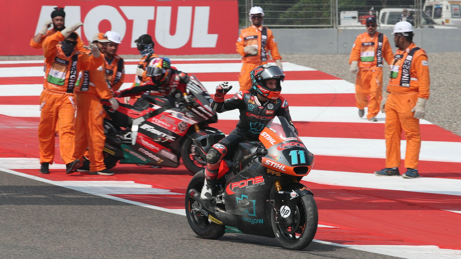 Sergio Garcia, Celestino Vietti crash, Moto2, Indian MotoGP, 22 September