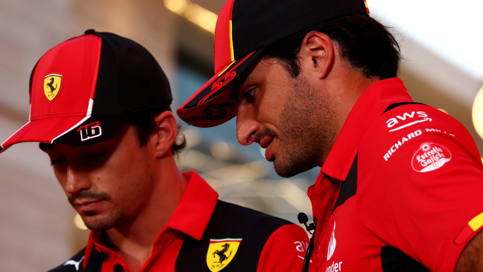 (L to R): Charles Leclerc (MON) Ferrari with team mate Carlos Sainz Jr (ESP) Ferrari. Formula 1 World Championship, Rd 18,