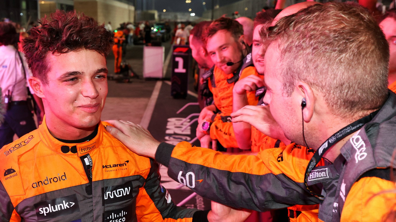 Lando Norris (GBR) McLaren in sprint parc ferme. Formula 1 World Championship, Rd 18, Qatar Grand Prix, Doha, Qatar,
