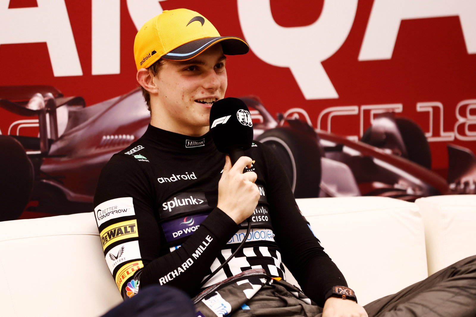 Oscar Piastri (AUS) McLaren in the post Sprint FIA Press Conference. Formula 1 World Championship, Rd 18, Qatar Grand