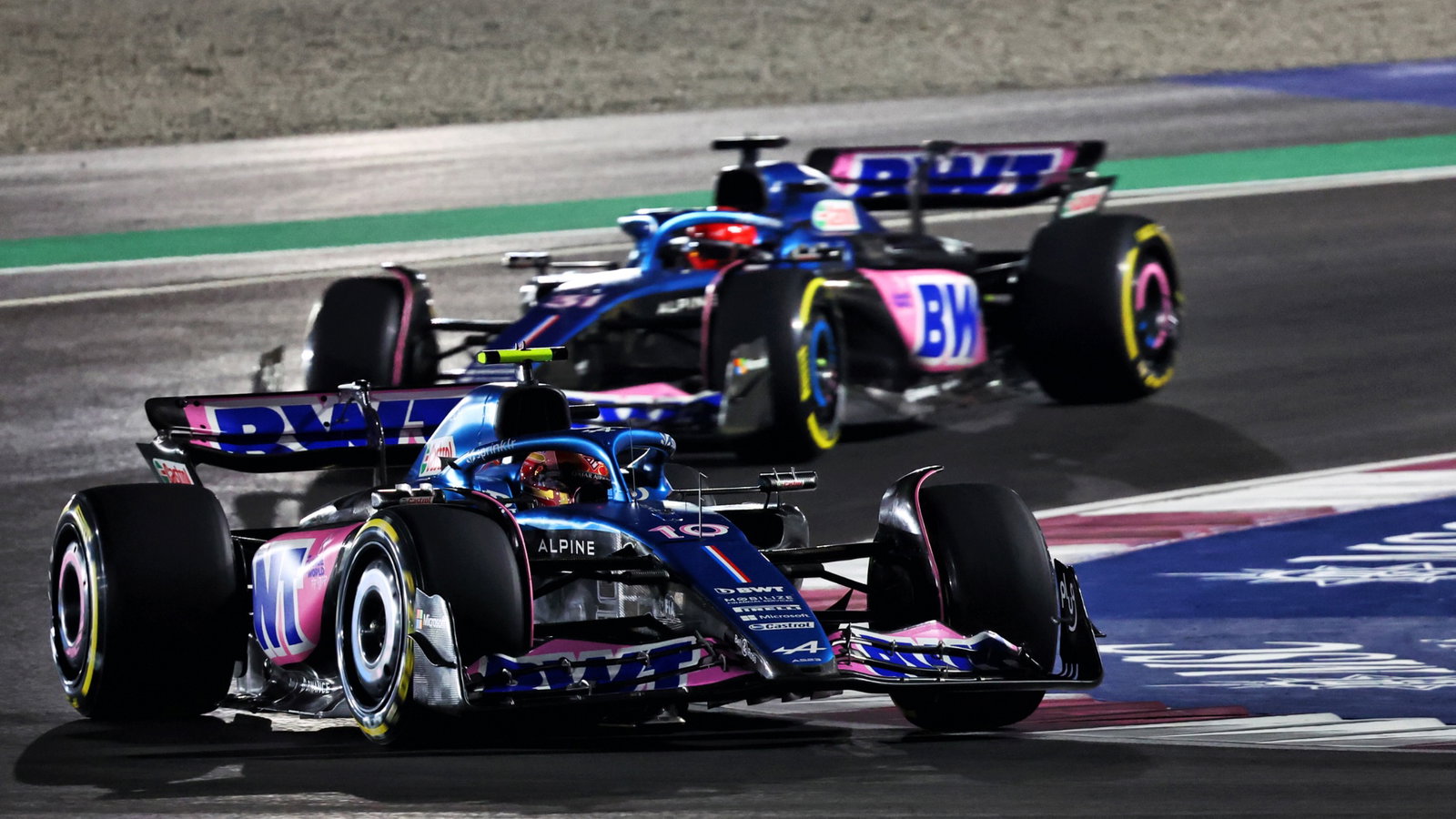 Pierre Gasly (FRA) Alpine F1 Team A523. Formula 1 World Championship, Rd 18, Qatar Grand Prix, Doha, Qatar, Race Day.
-