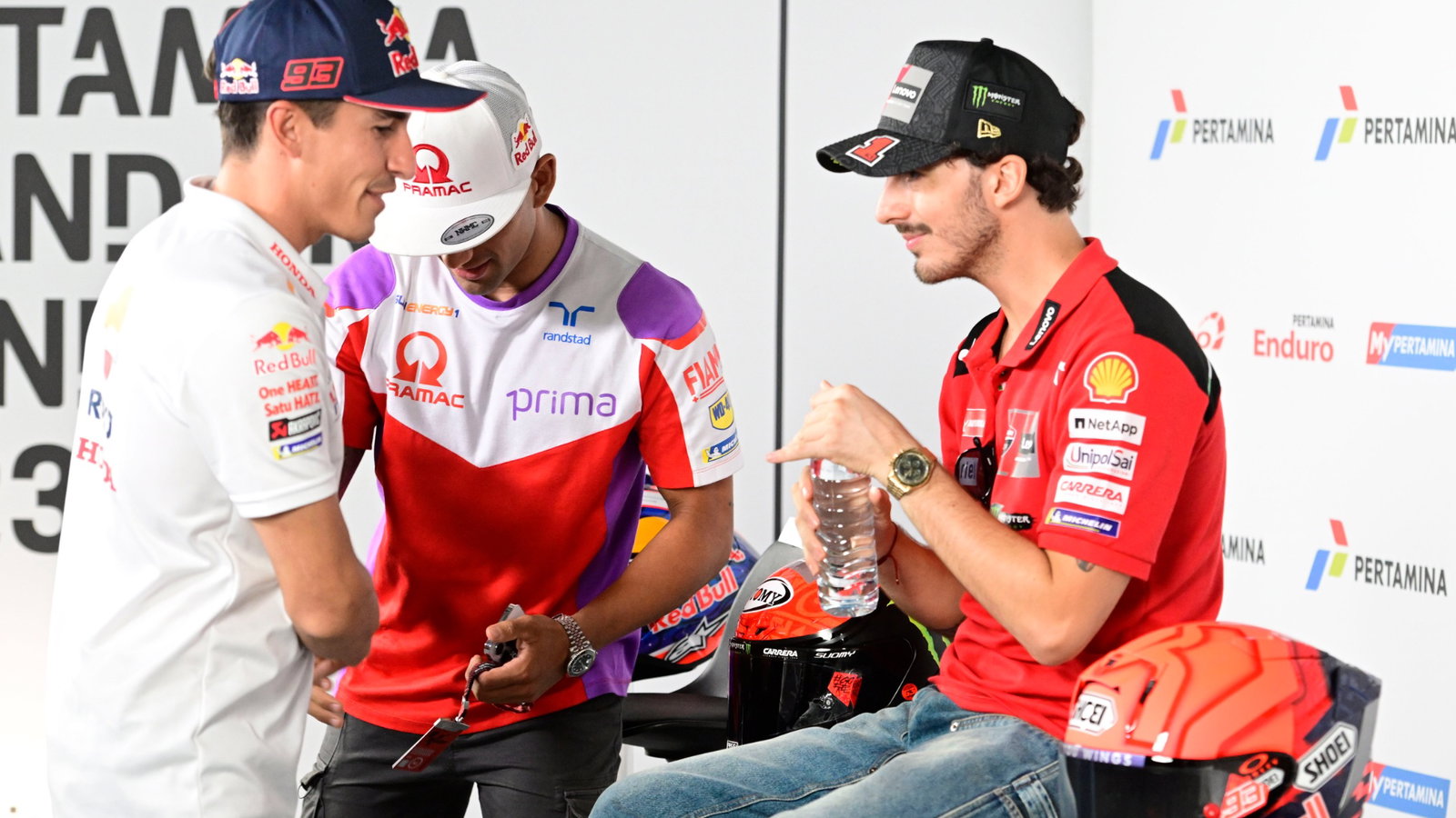 Jorge Martin, Francesco Bagnaia, Marc Marquez, Indonesian MotoGP 12 October