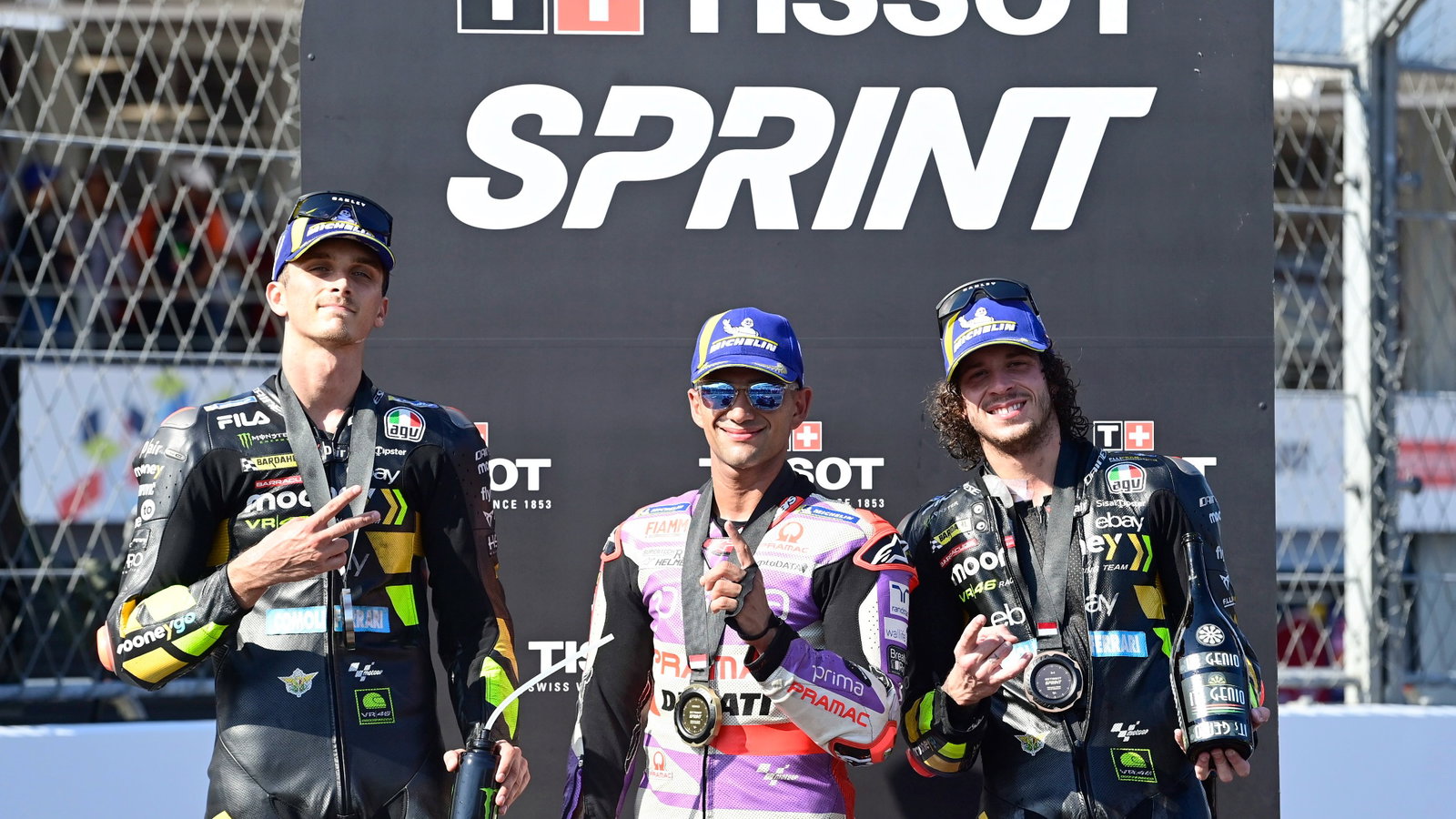 Luca Marini, Jorge Martin, Marco Bezzecchi, Tissot Sprint race, Indonesian MotoGP 14 October