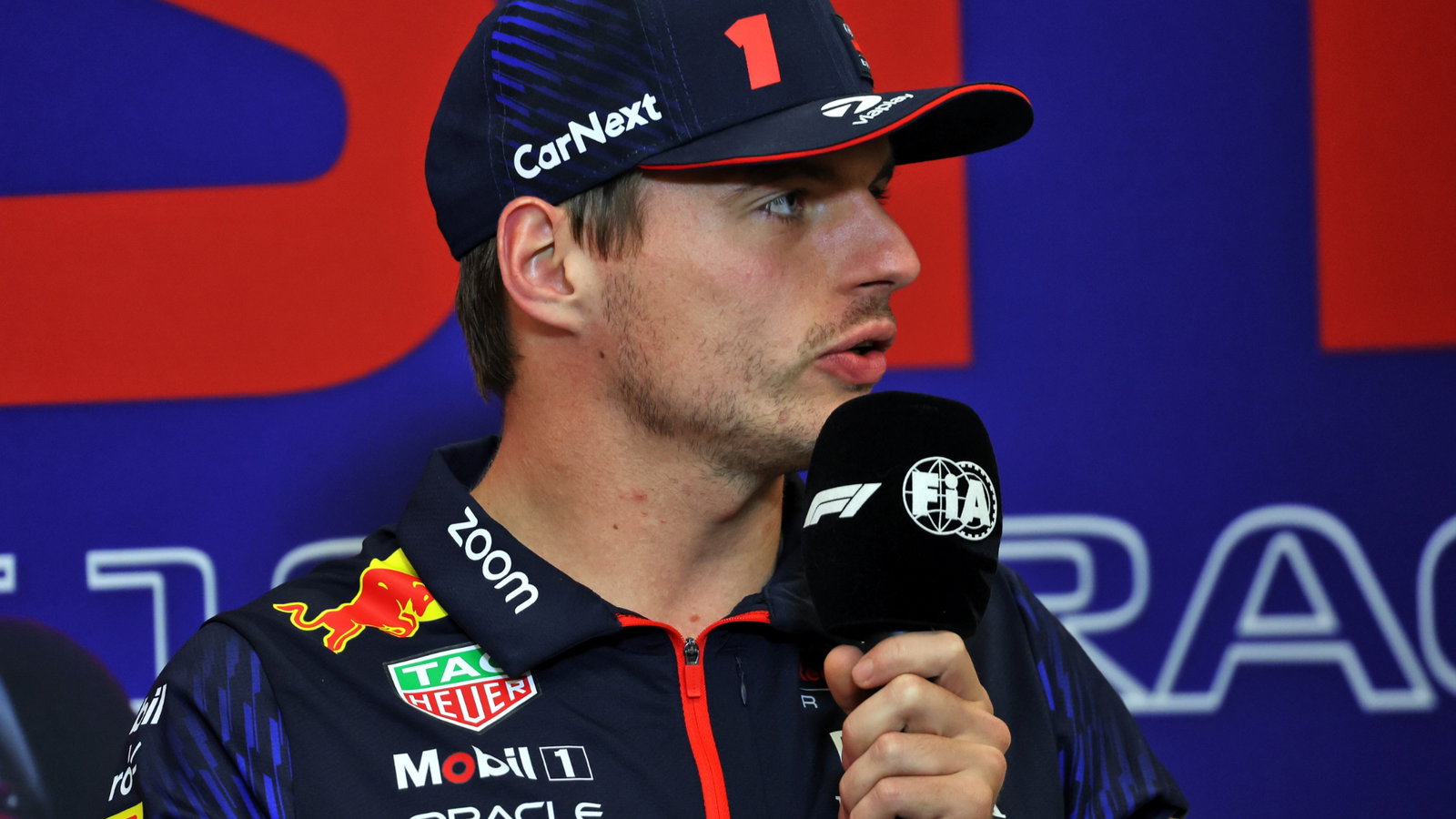 Max Verstappen (NLD) Red Bull Racingi in the FIA Press Conference. Formula 1 World Championship, Rd 19, United States