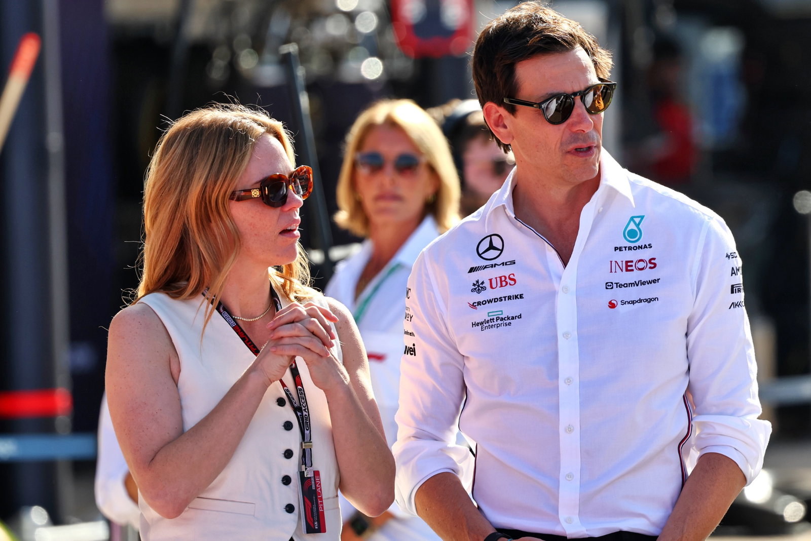 (L to R): Penni Thow (CDN) Copper Founding Partner and President / Project 44 Business Management with Toto Wolff (GER)