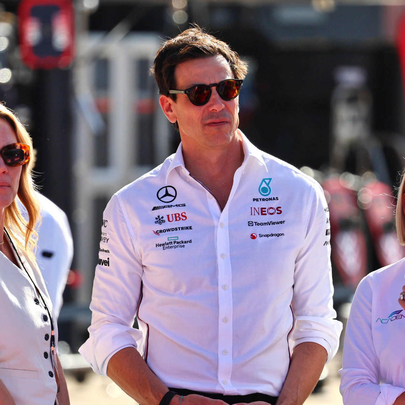(L to R): Penni Thow (CDN) Copper Founding Partner and President / Project 44 Business Management with Toto Wolff (GER)
