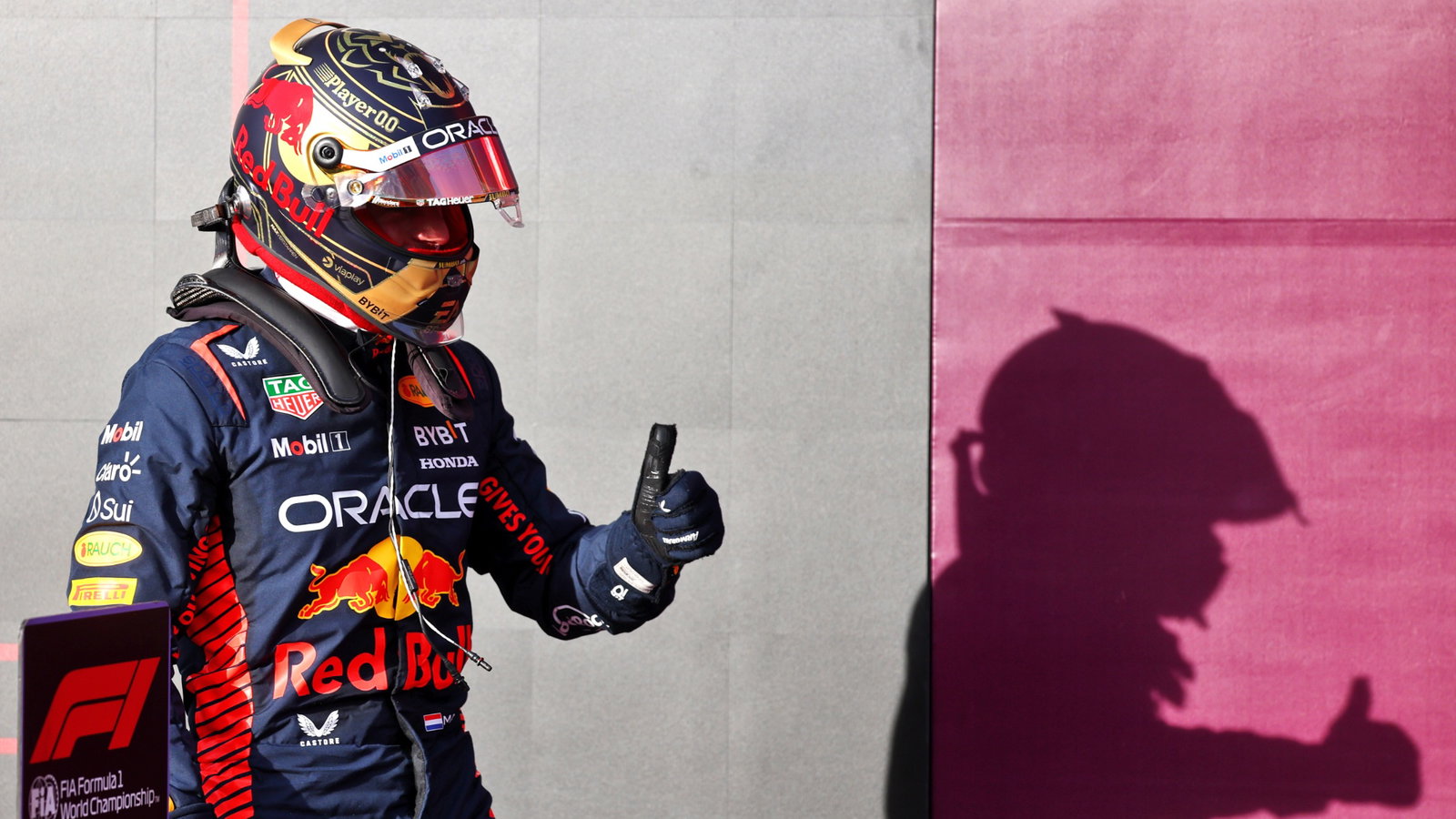 Sprint winner Max Verstappen (NLD) Red Bull Racing celebrates in parc ferme. Formula 1 World Championship, Rd 19, United