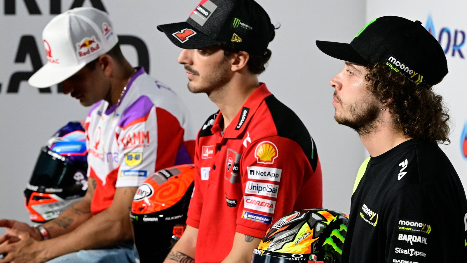 Jorge Martin, Francesco Bagnaia, Marco Bezzecchi, Thailand MotoGP 26 October