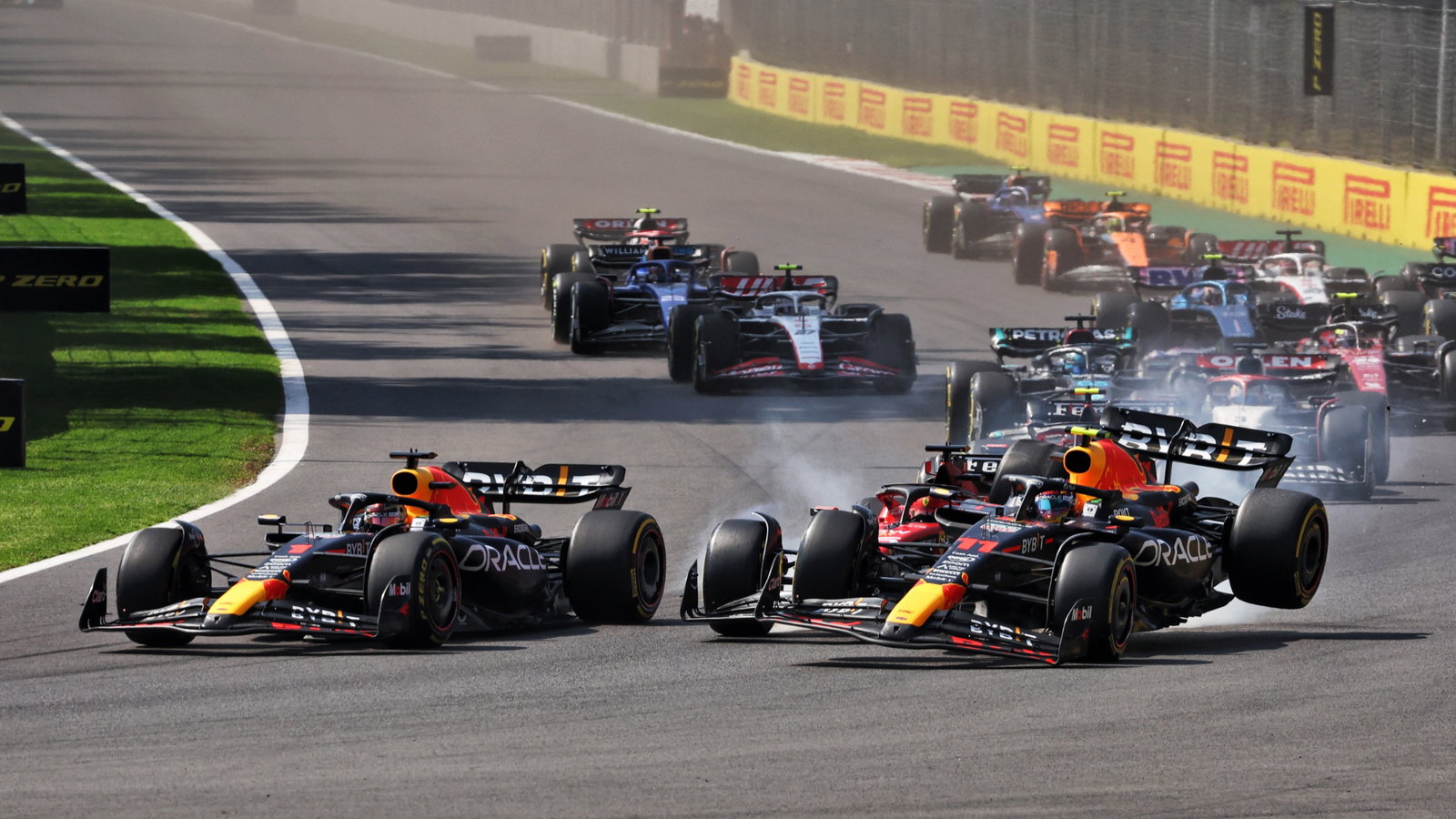 (L to R): Max Verstappen (NLD)